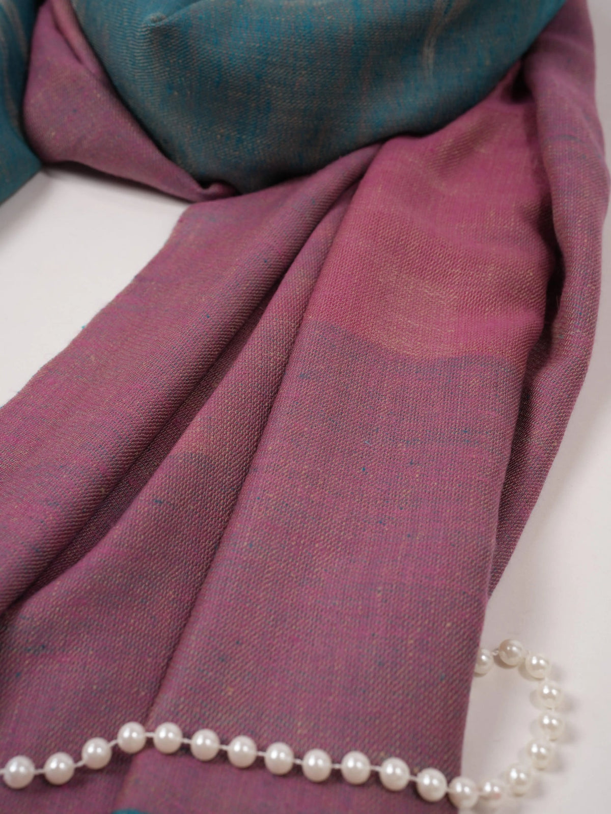 Ikat Weave Dual Shade Handwoven Soft Pashmina Shawl