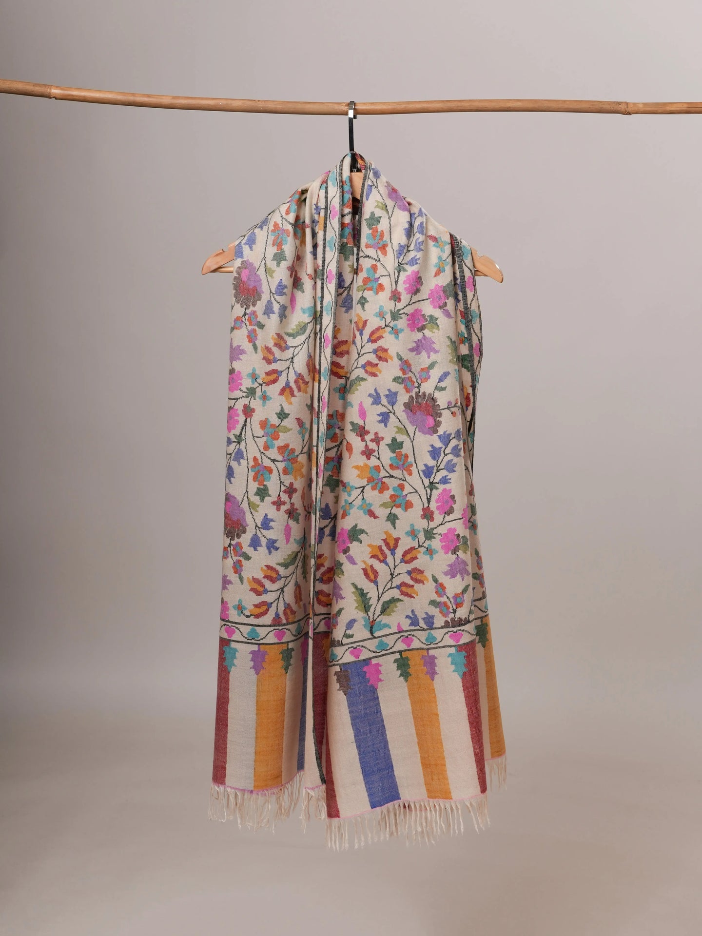 Floral Handwoven Kani Pashmina Shawl Shahkaar Global