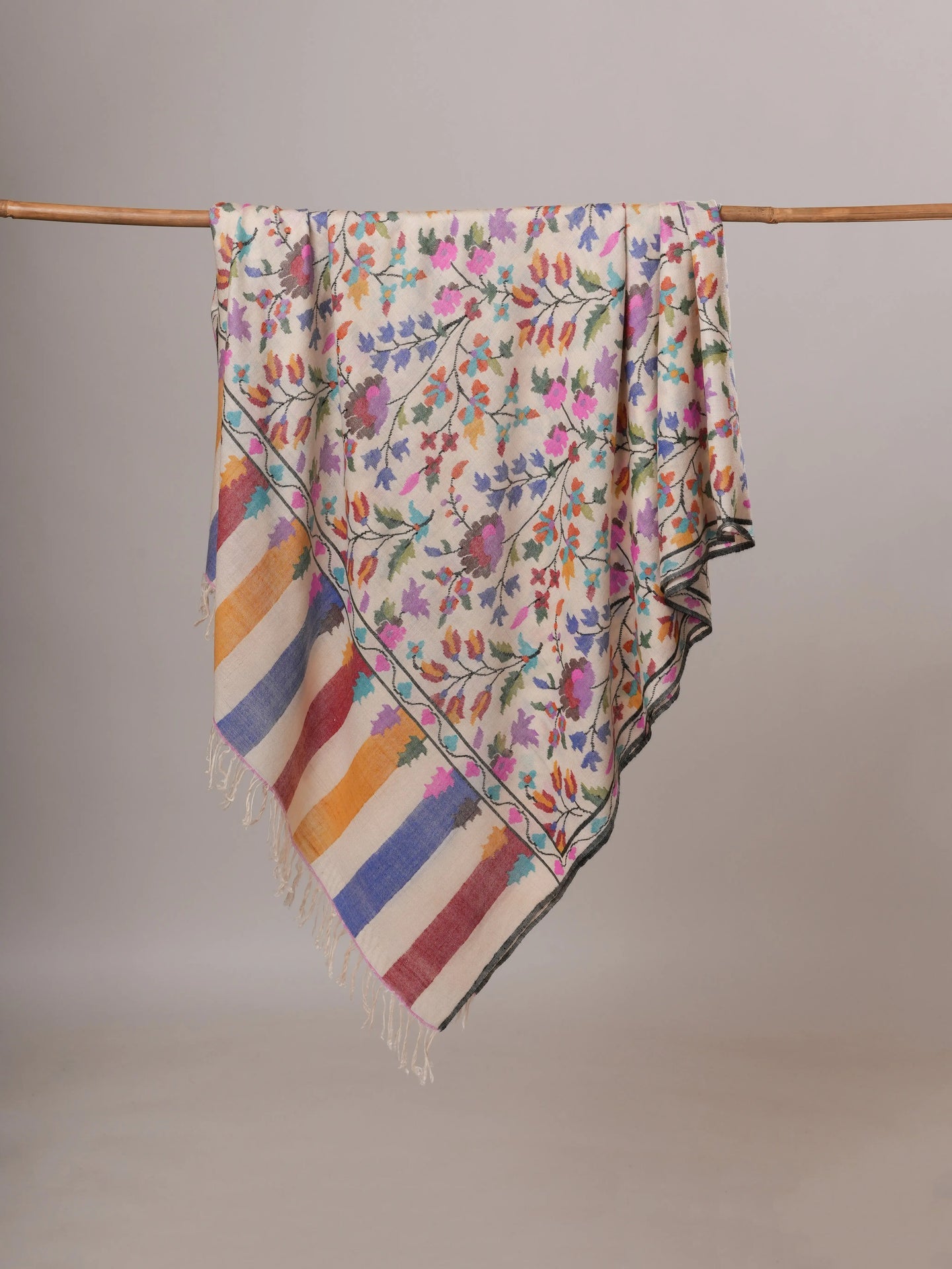 Floral Handwoven Kani Pashmina Shawl Shahkaar Global