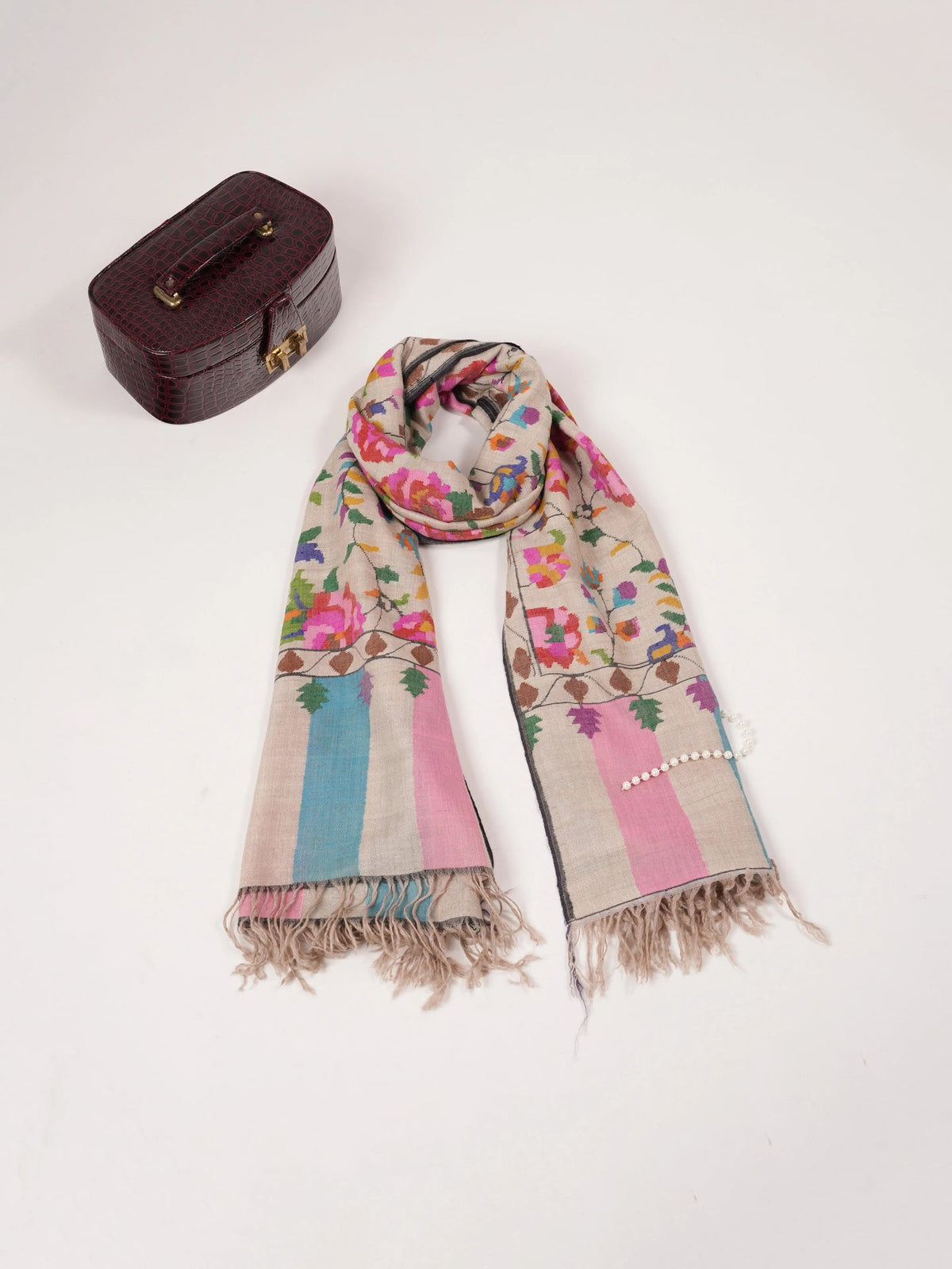 Kani Handwoven Original Pashmina Shawl for a Heritage Look Shahkaar.com
