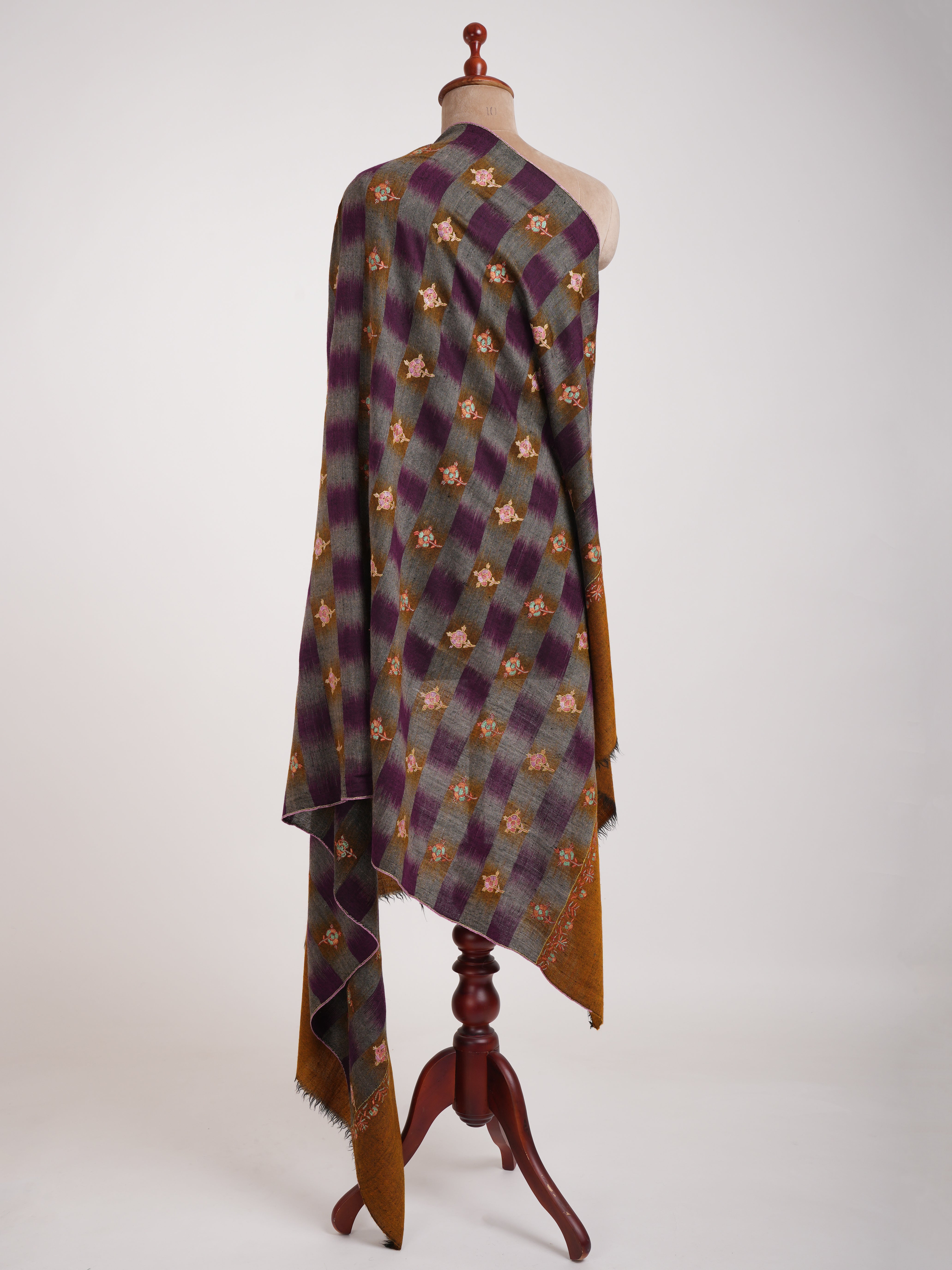 Purple Hue Space Dyed Kashmiri Pashmina Shawl