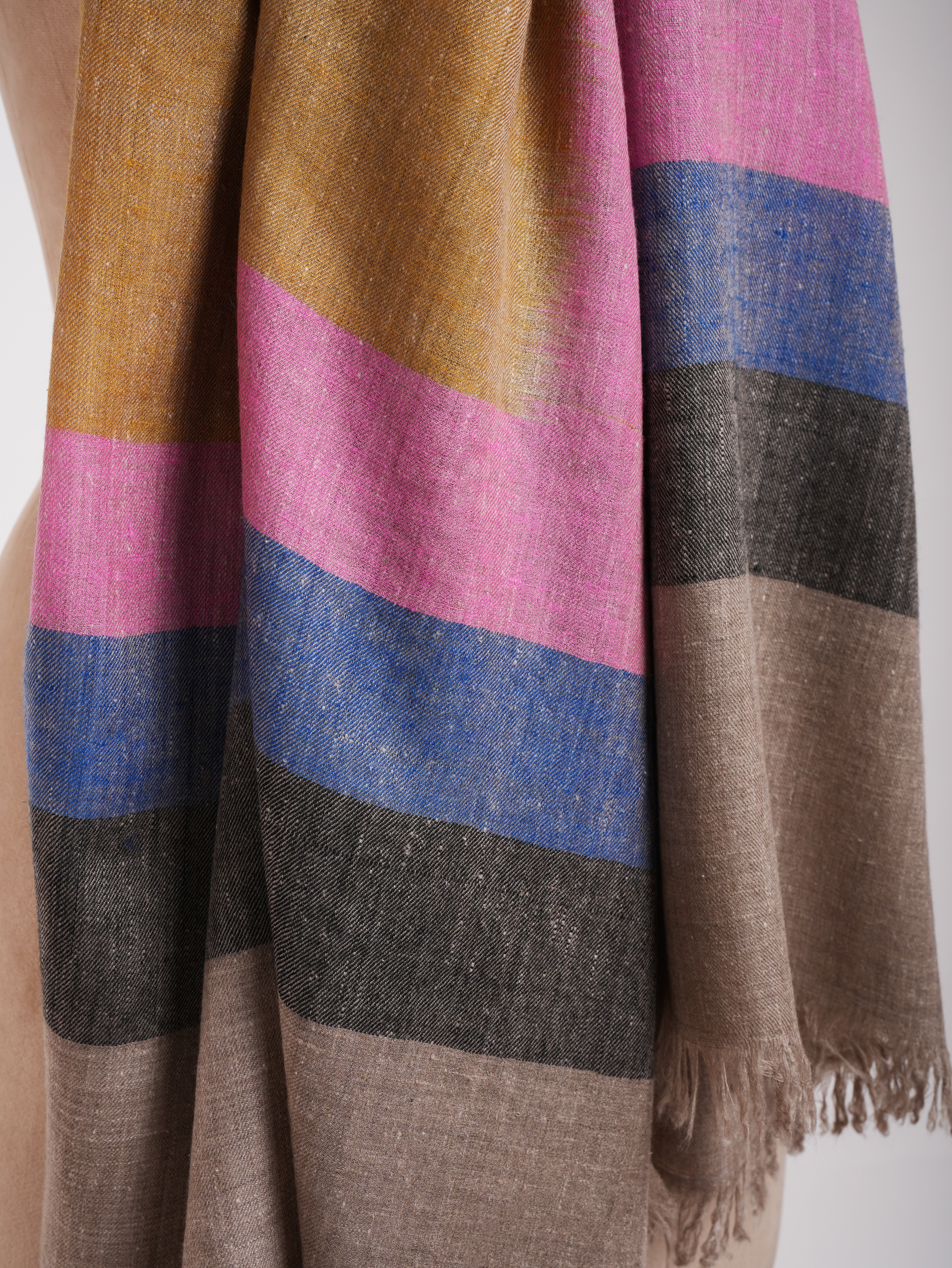 Handloomed Ikat Kashmiri Pashmina Shawl