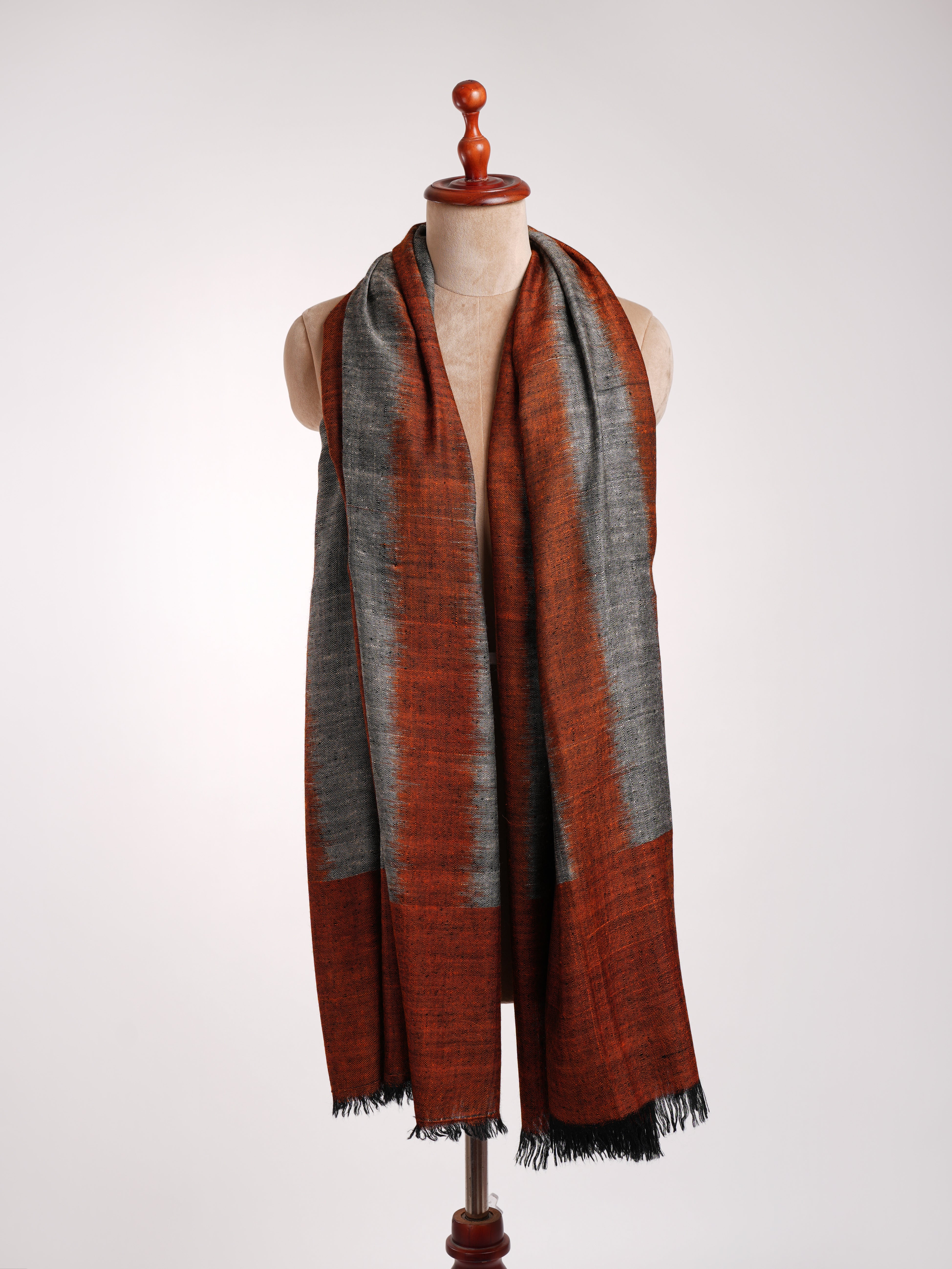 Châle Pashmina artistique contemporain en argile