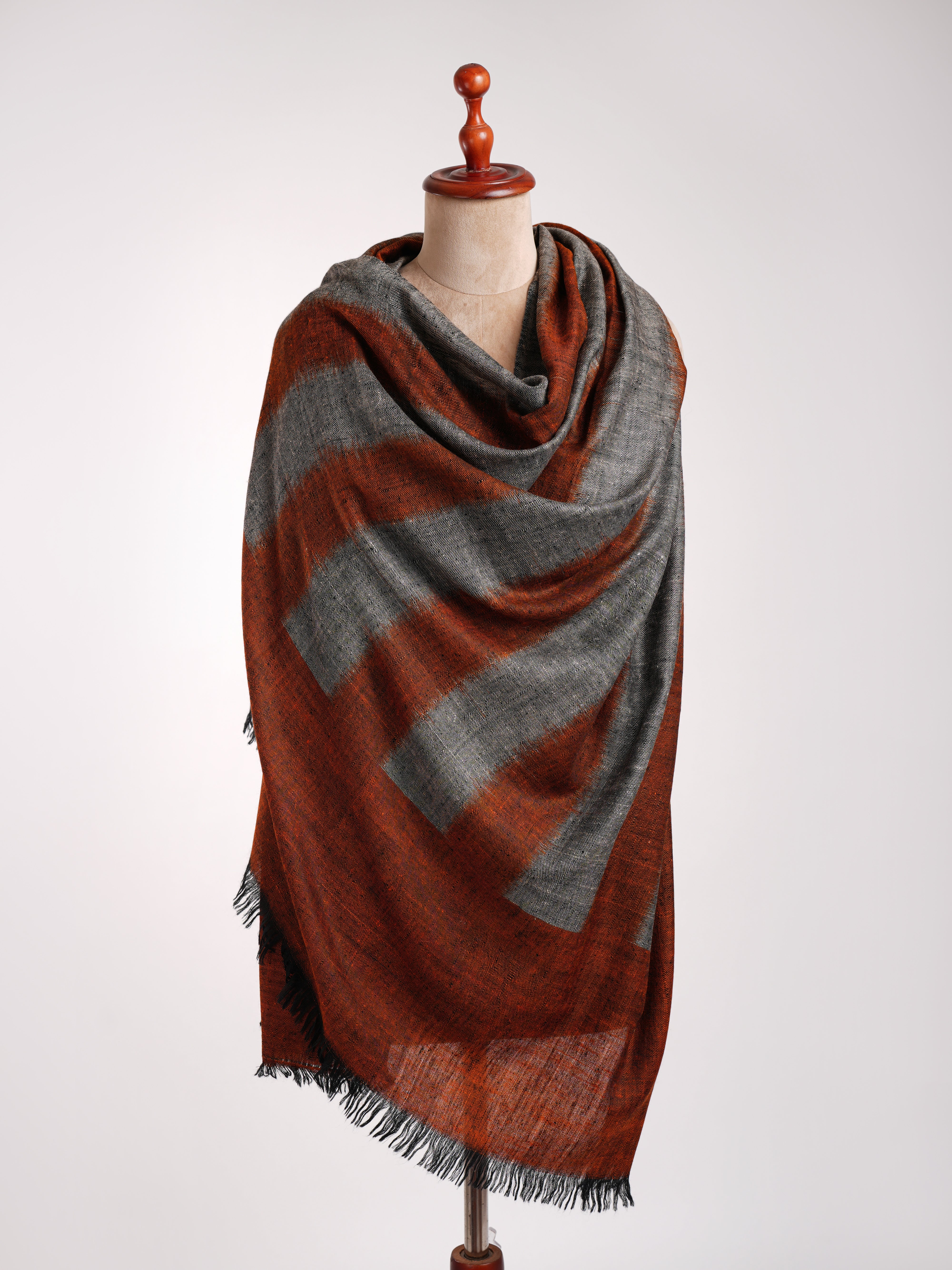 Châle Pashmina artistique contemporain en argile