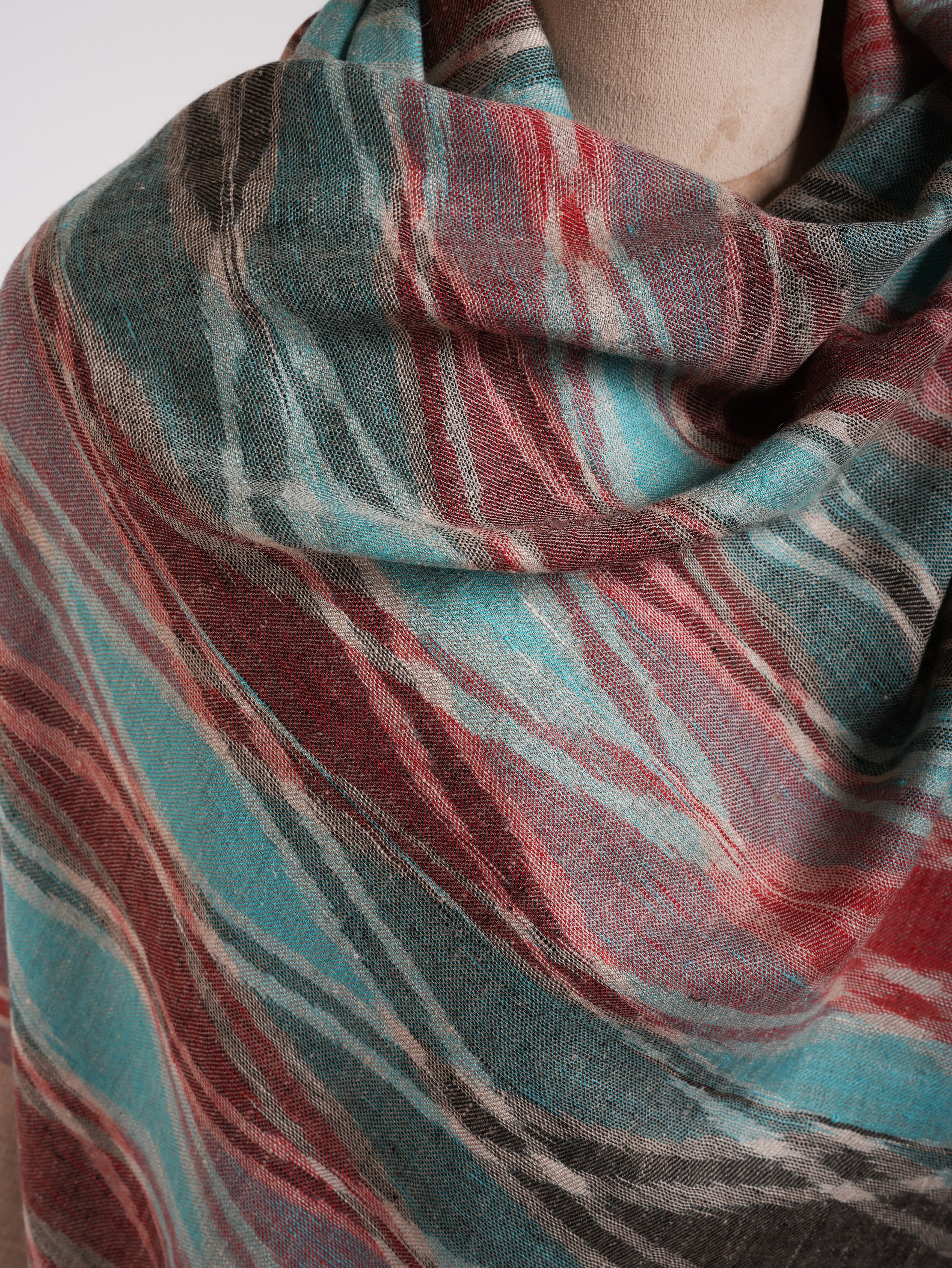 Handloomed Soft Pashmina Ikat Shawl