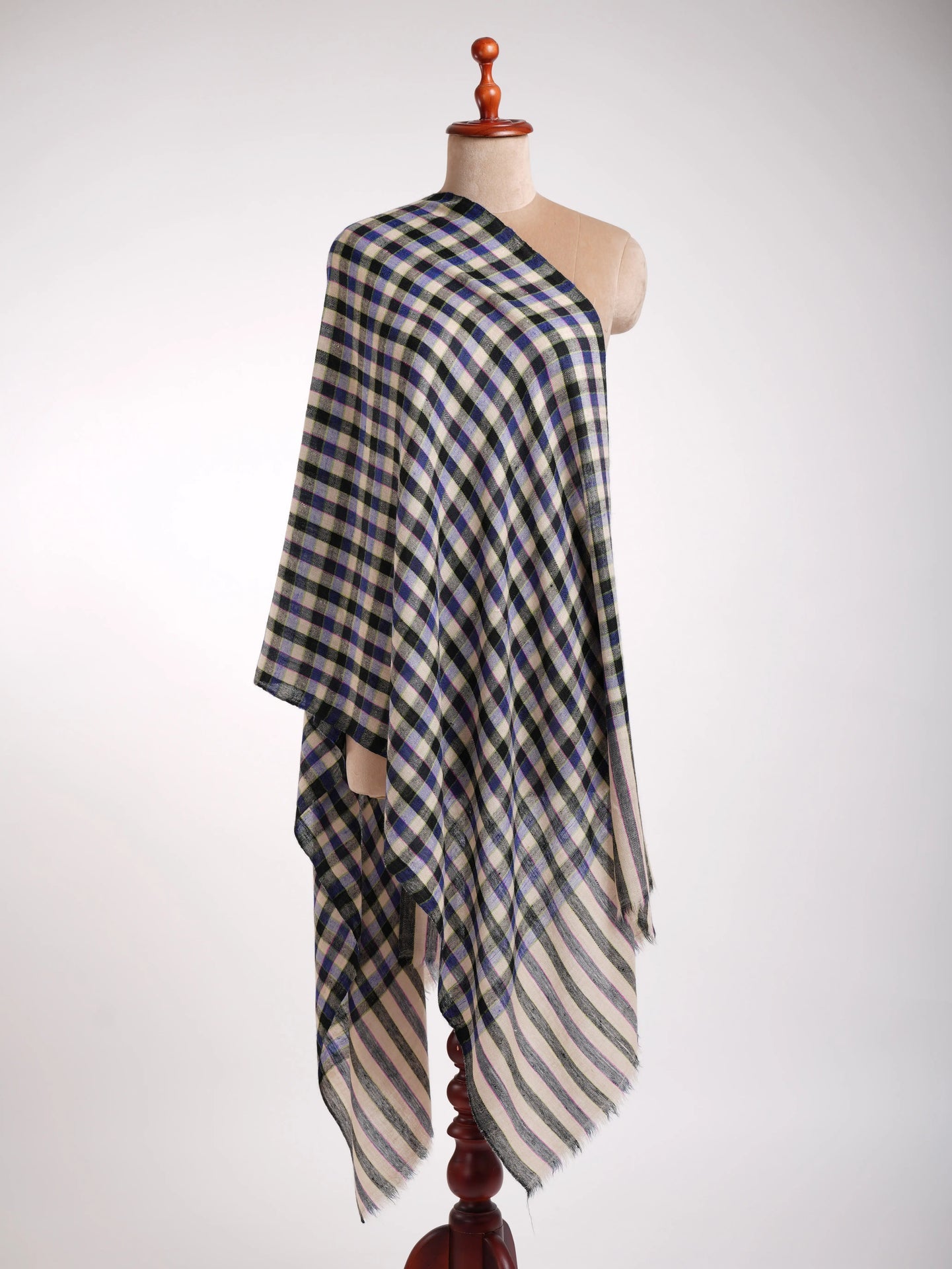 Featherlight Handwoven Artistic Cashmere Scarf Shahkaar