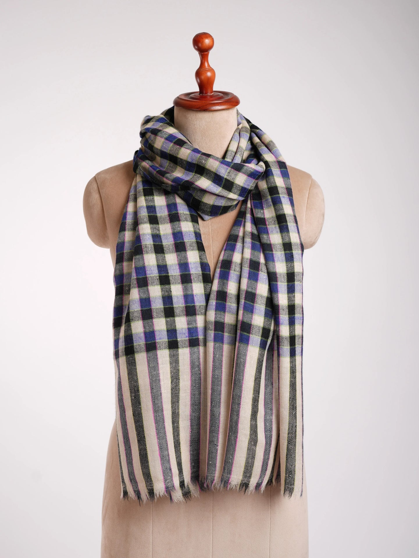 Featherlight Handwoven Artistic Cashmere Scarf Shahkaar