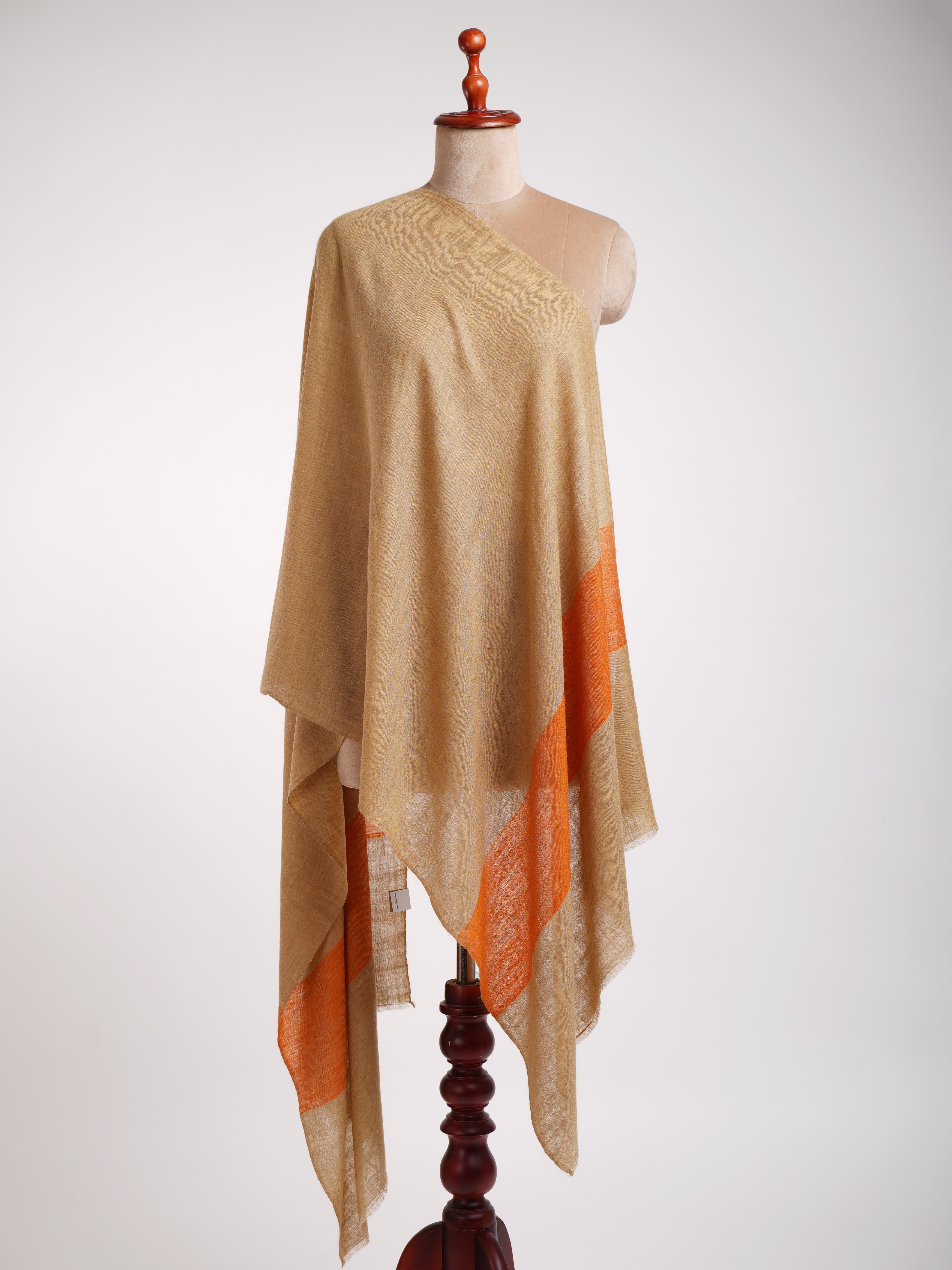 Tangerine Palla Indian Cashmere Scarf