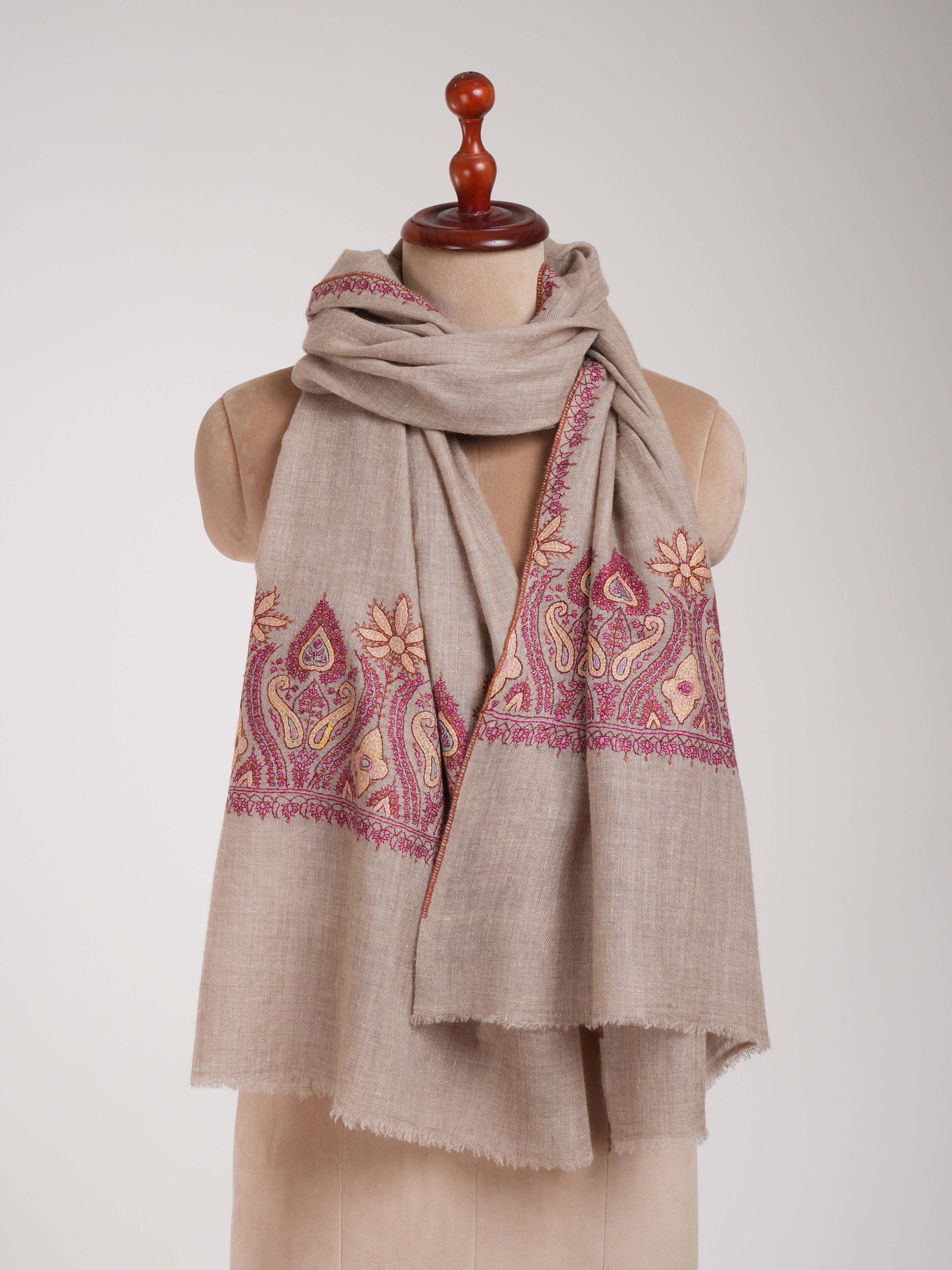 Natural Grey Big Palla Cashmere Pashmina