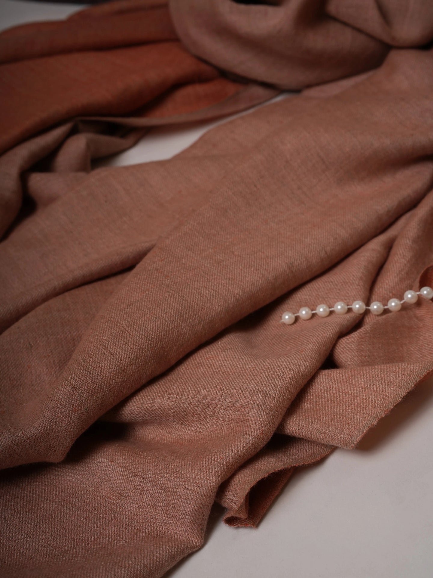 Dual Shade Peach Handspun Baby Soft Pashmina Shawl Shahkaar