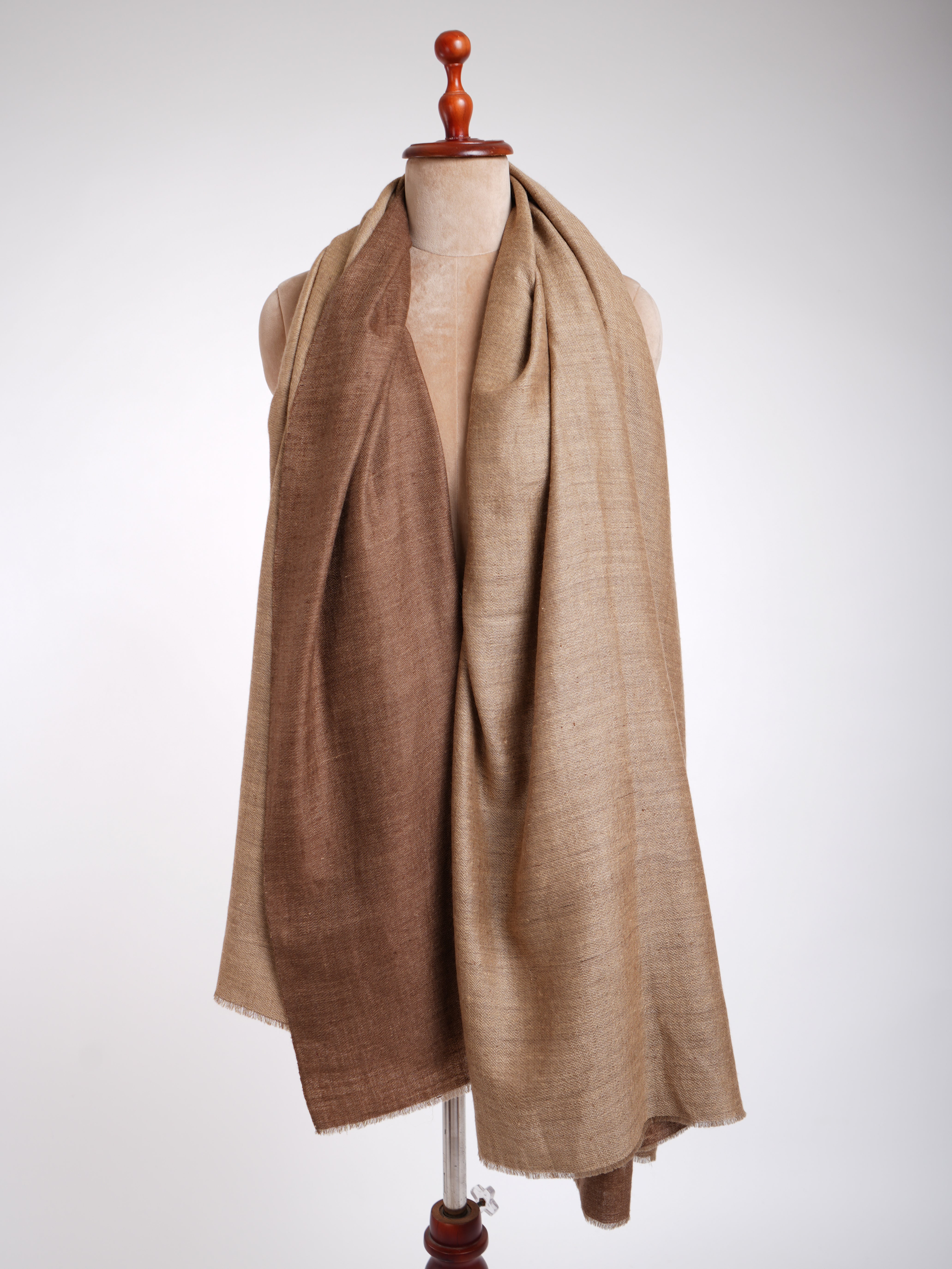 Scialle Pashmina Macchiato Dualshade filato a mano