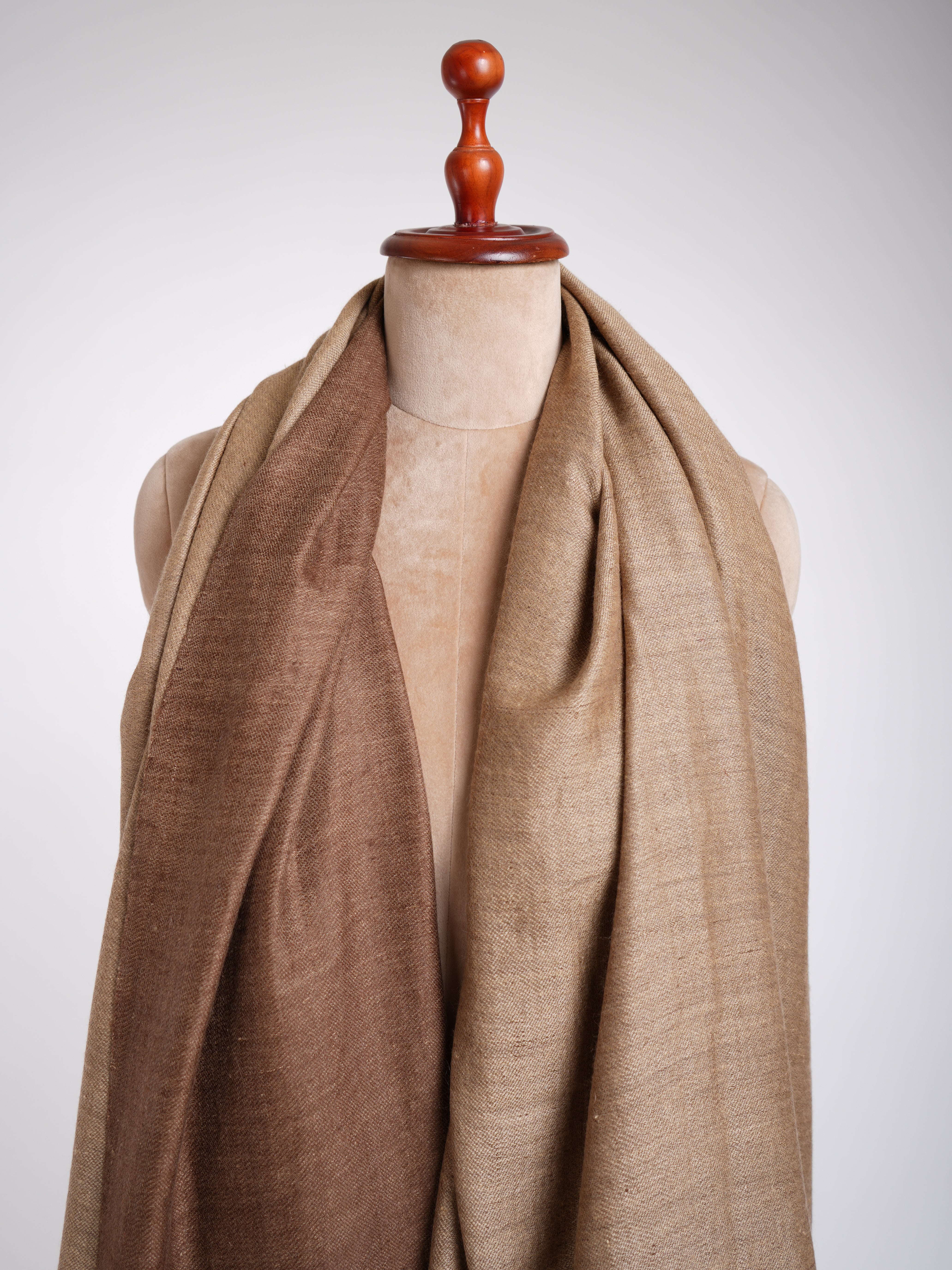 Hand Spun Macchiato Dualshade Pashmina Shawl