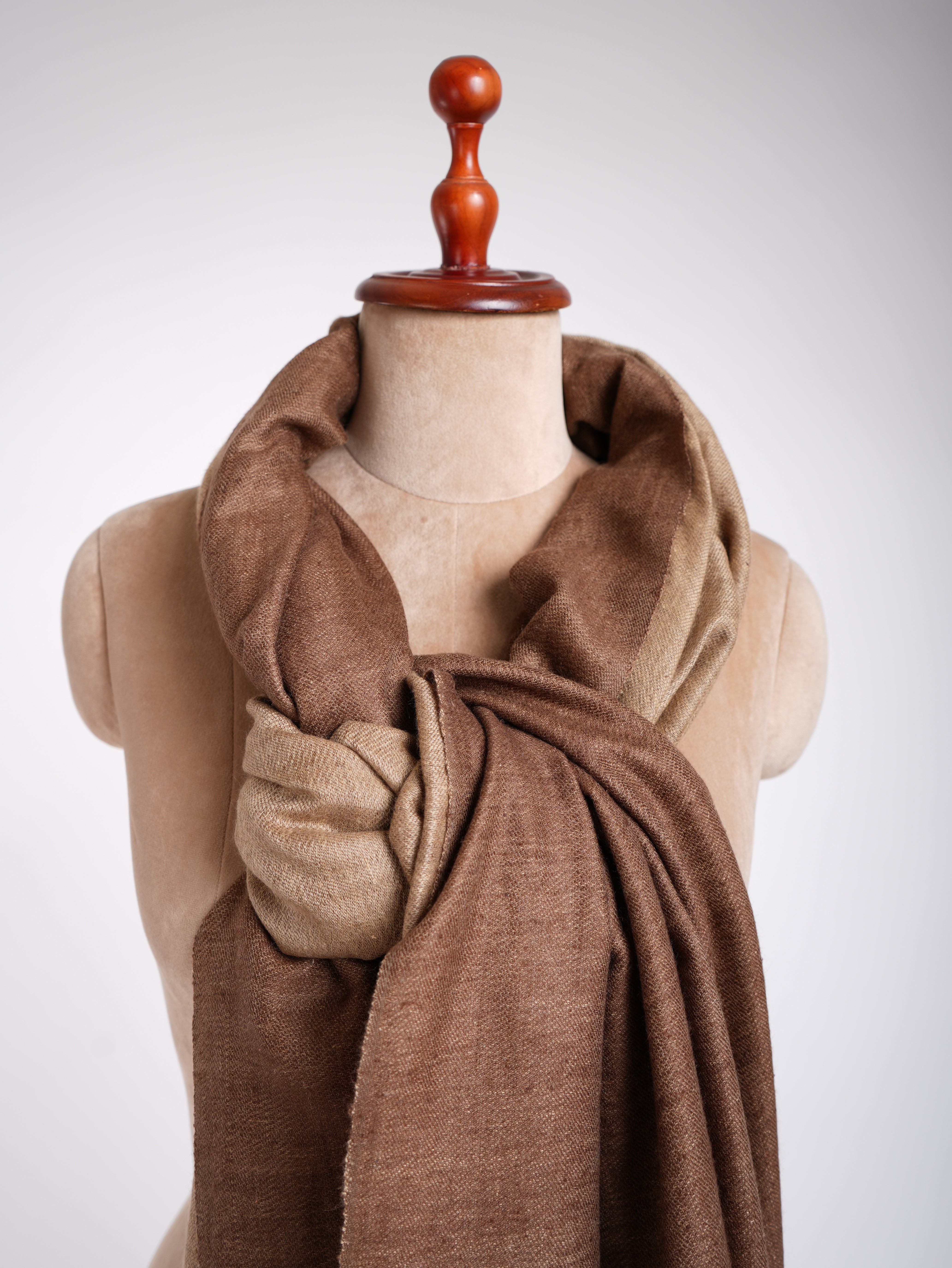 Hand Spun Macchiato Dualshade Pashmina Shawl