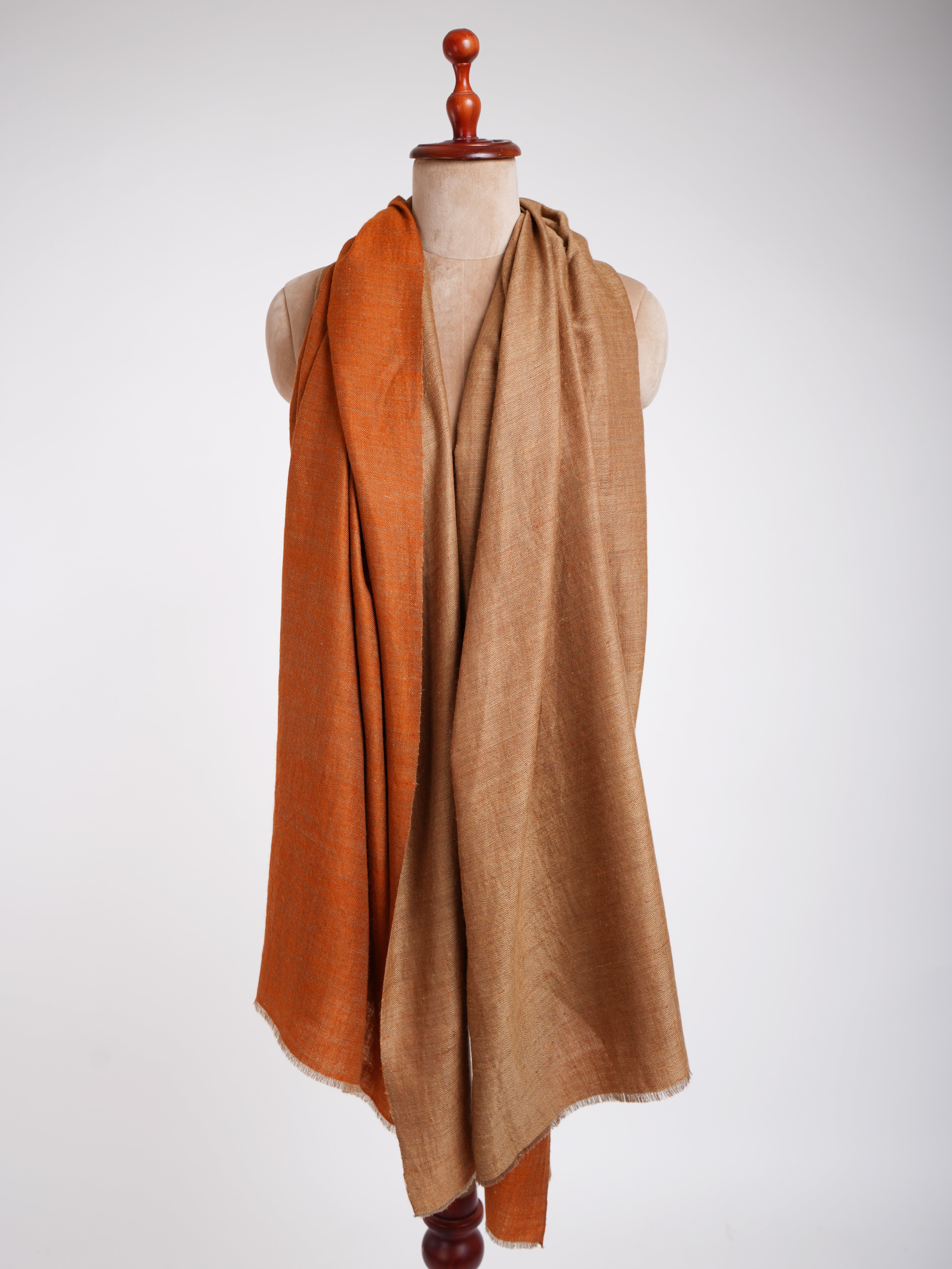 Dorukha Châle Pashmina filé à la main Érable d’automne