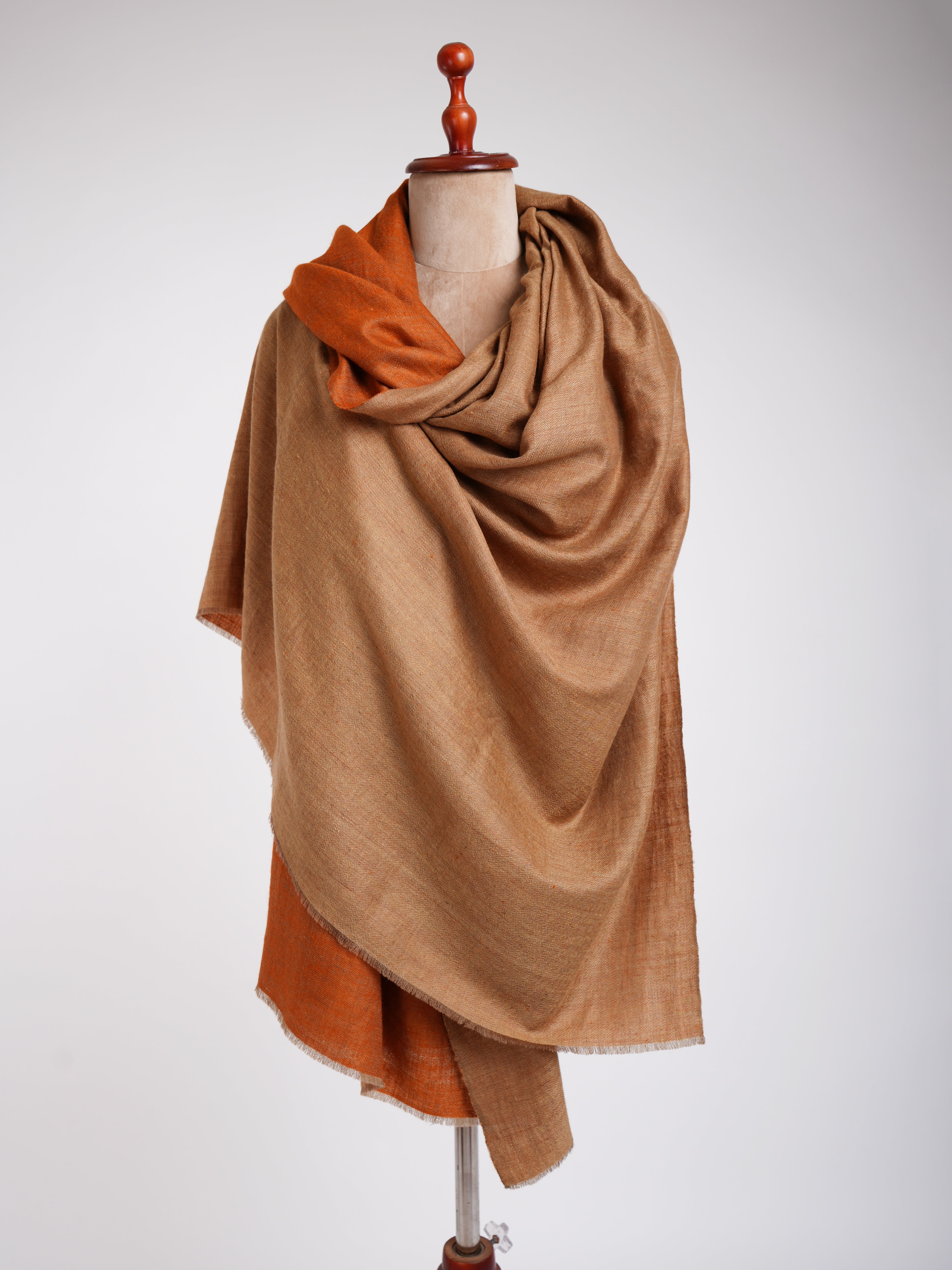 Dorukha Châle Pashmina filé à la main Érable d’automne