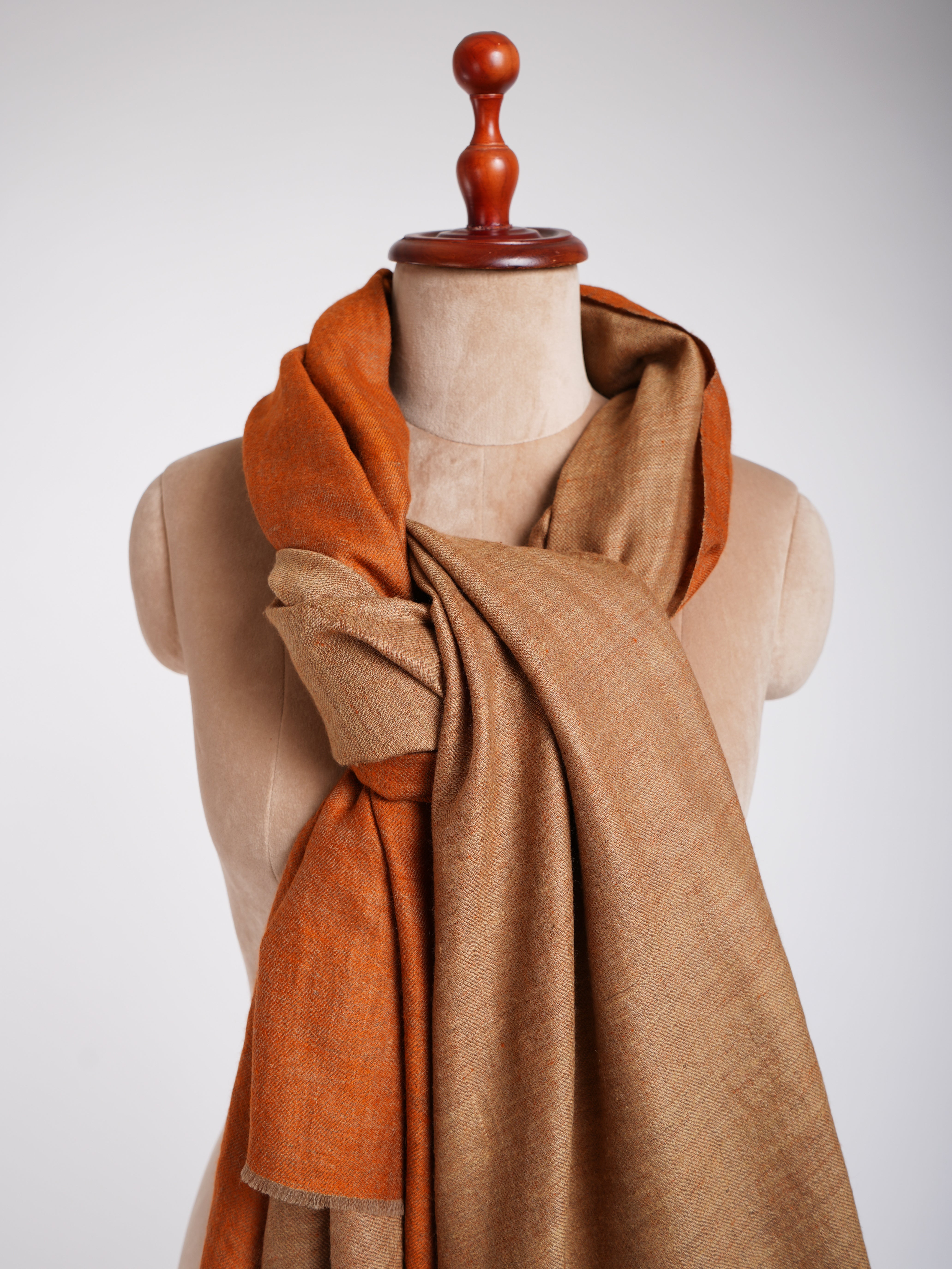 Dorukha Châle Pashmina filé à la main Érable d’automne