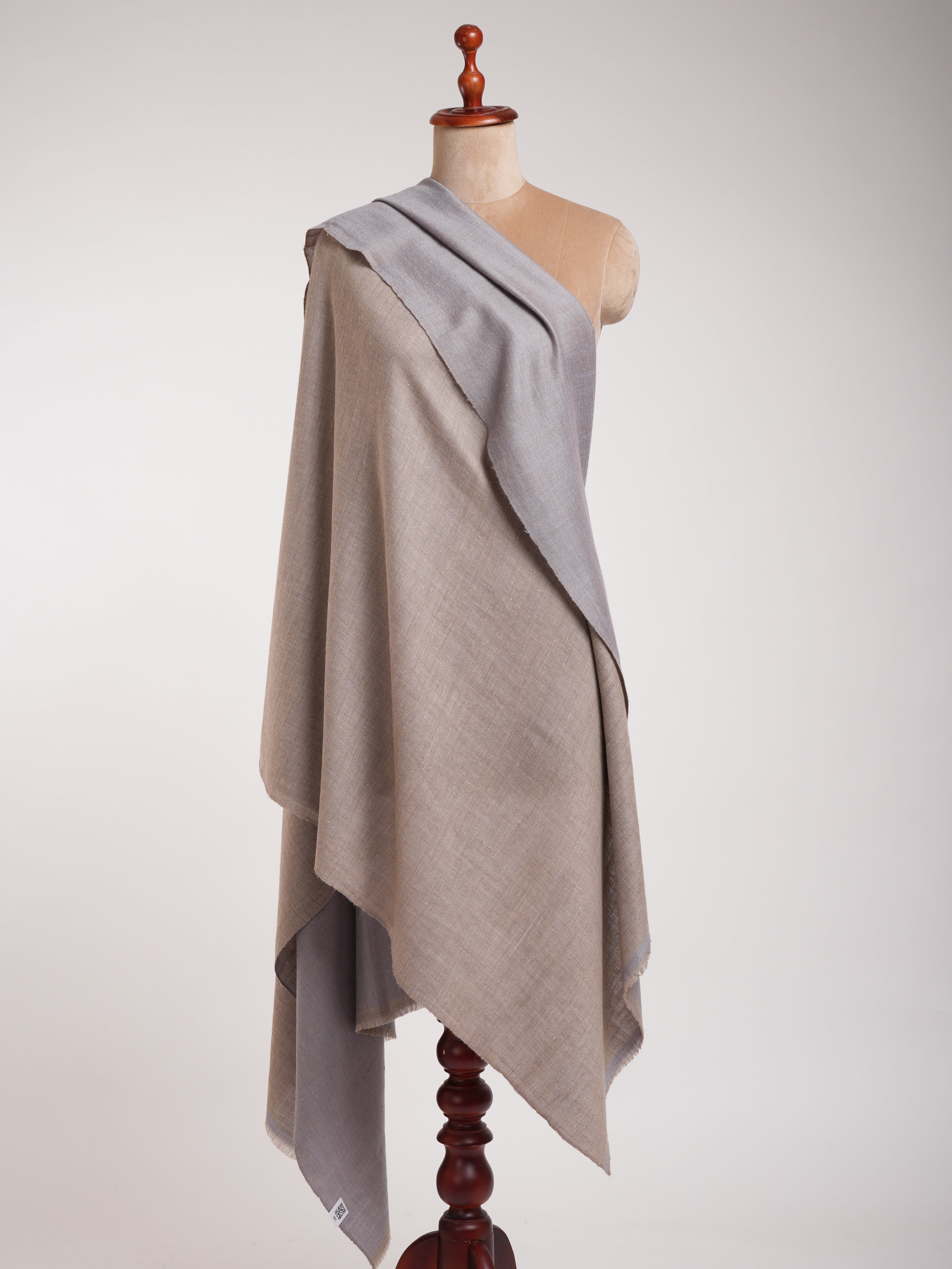 Scialle Pashmina Dualshade grigio lilla e beige