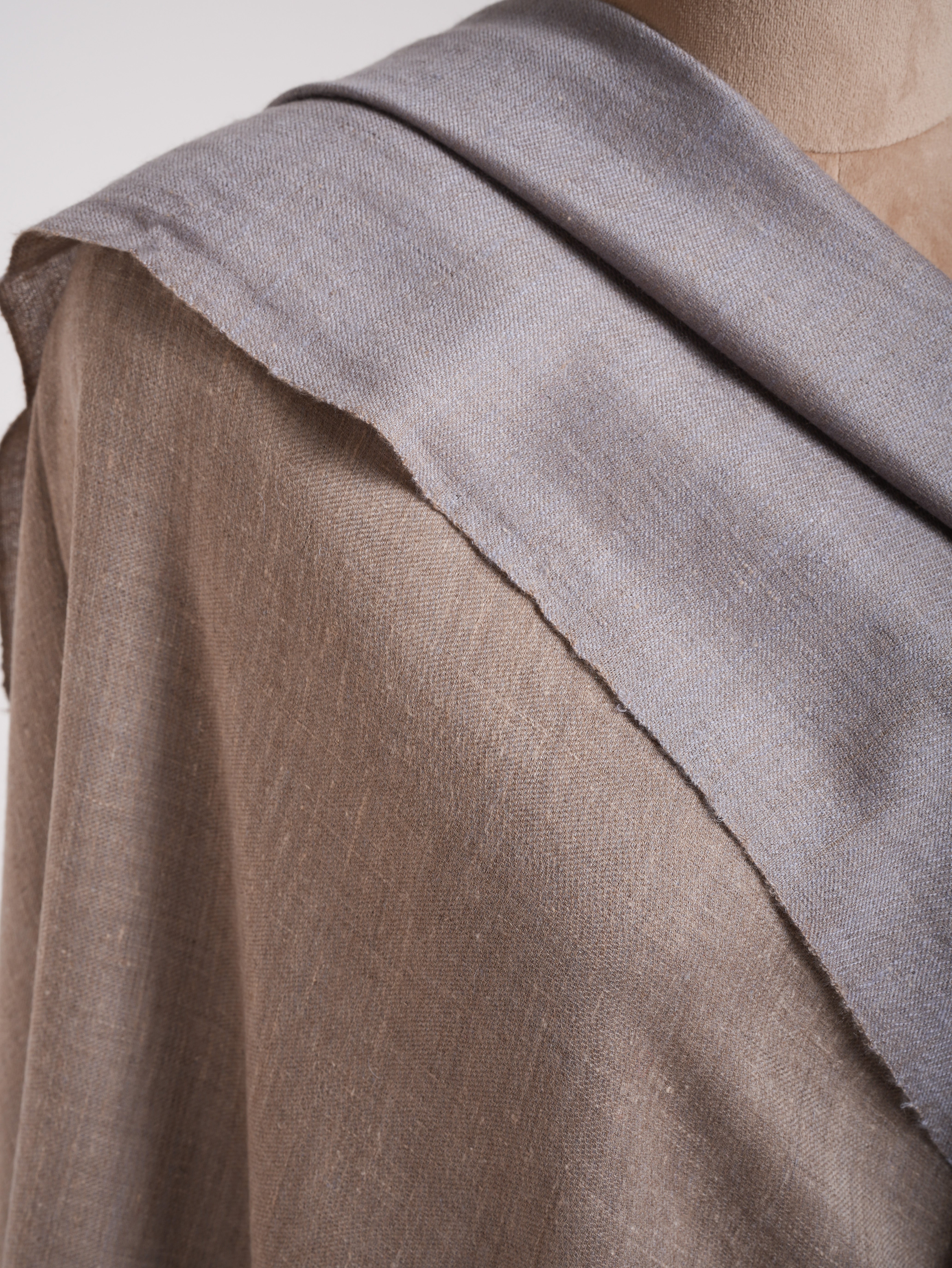 Scialle Pashmina Dualshade grigio lilla e beige