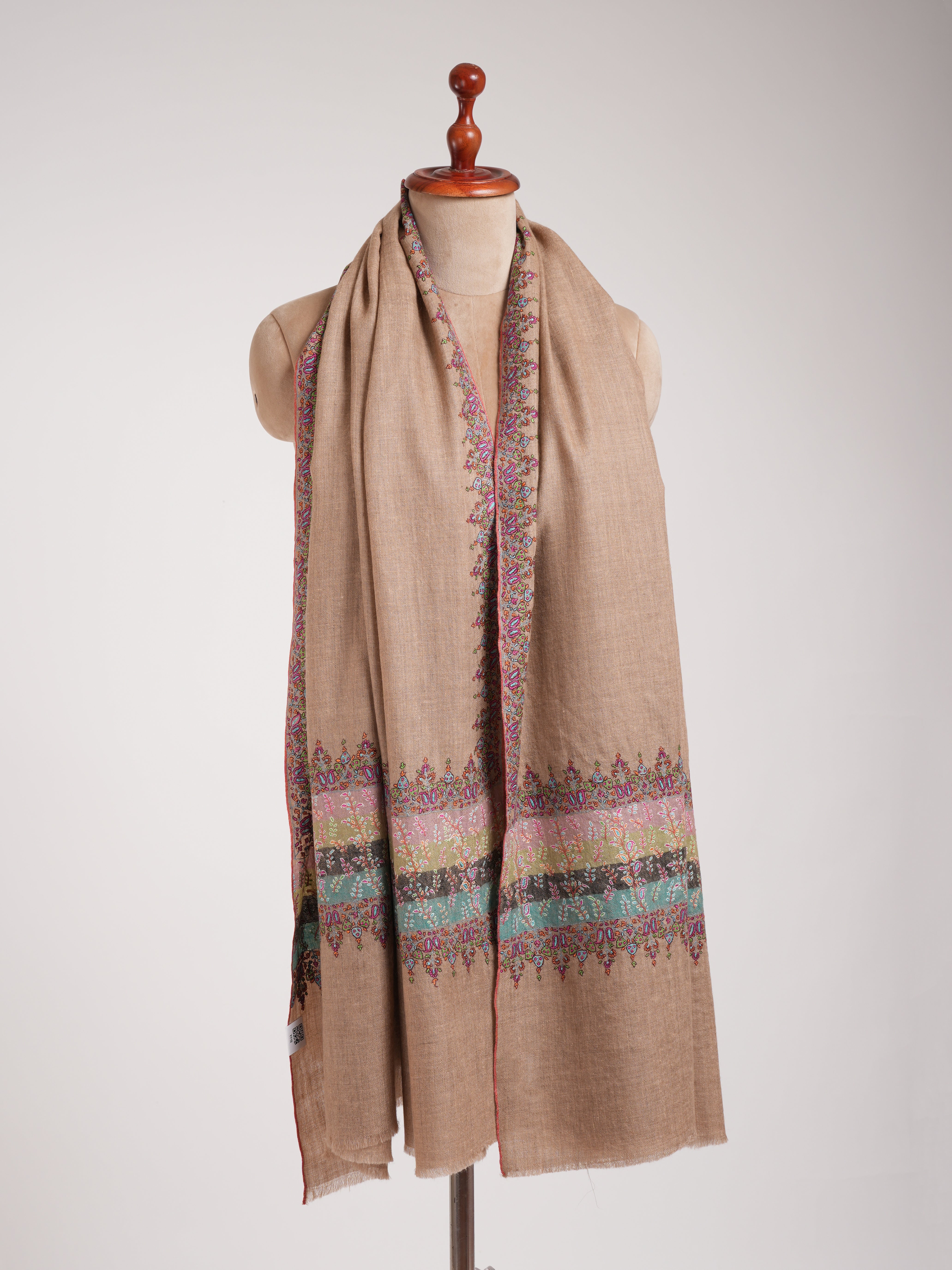 Sozni Embroidered Cashmere Pashmina Shawl