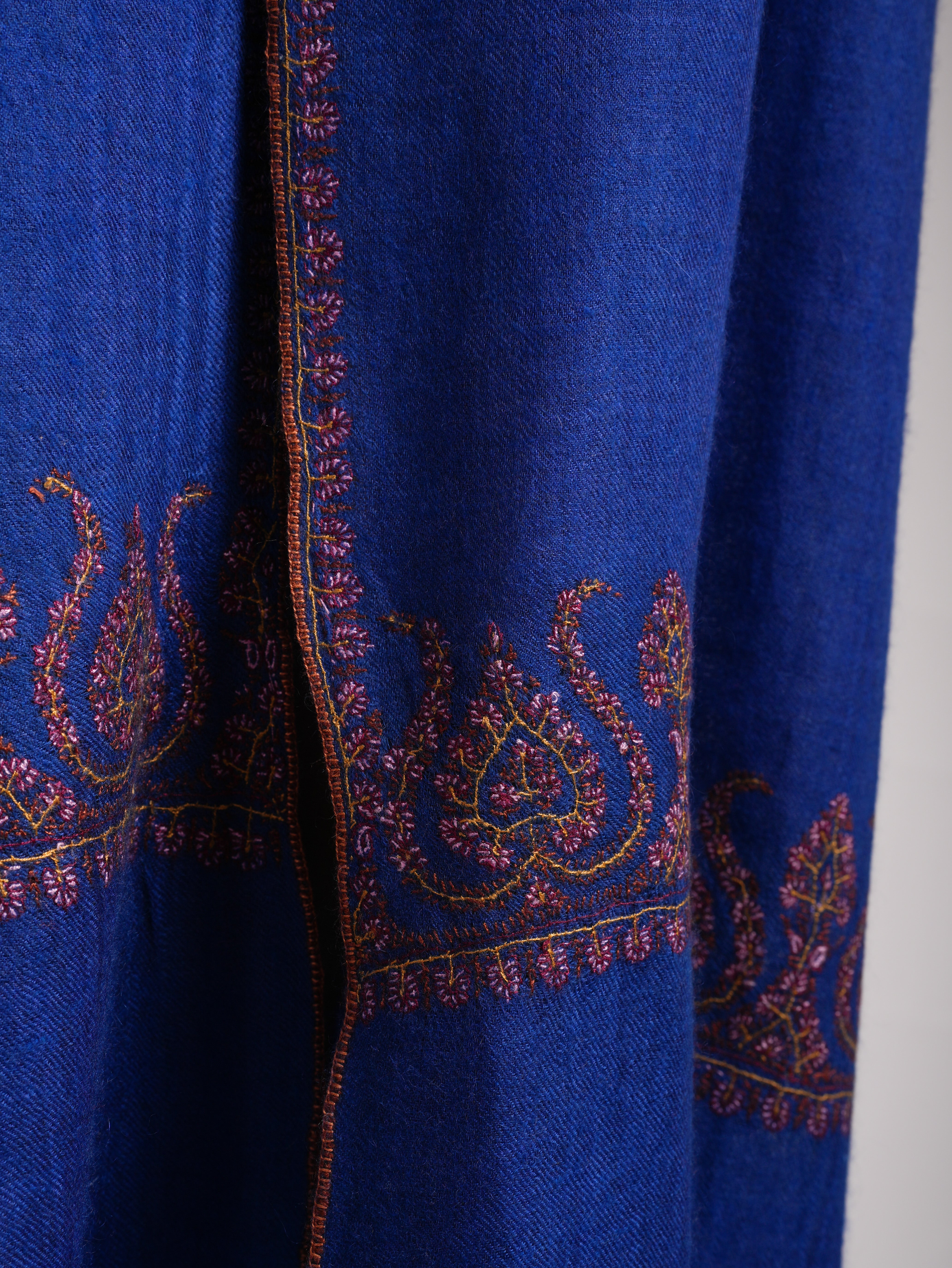 Palla Embroidered Electric Blue Pure Cashmere