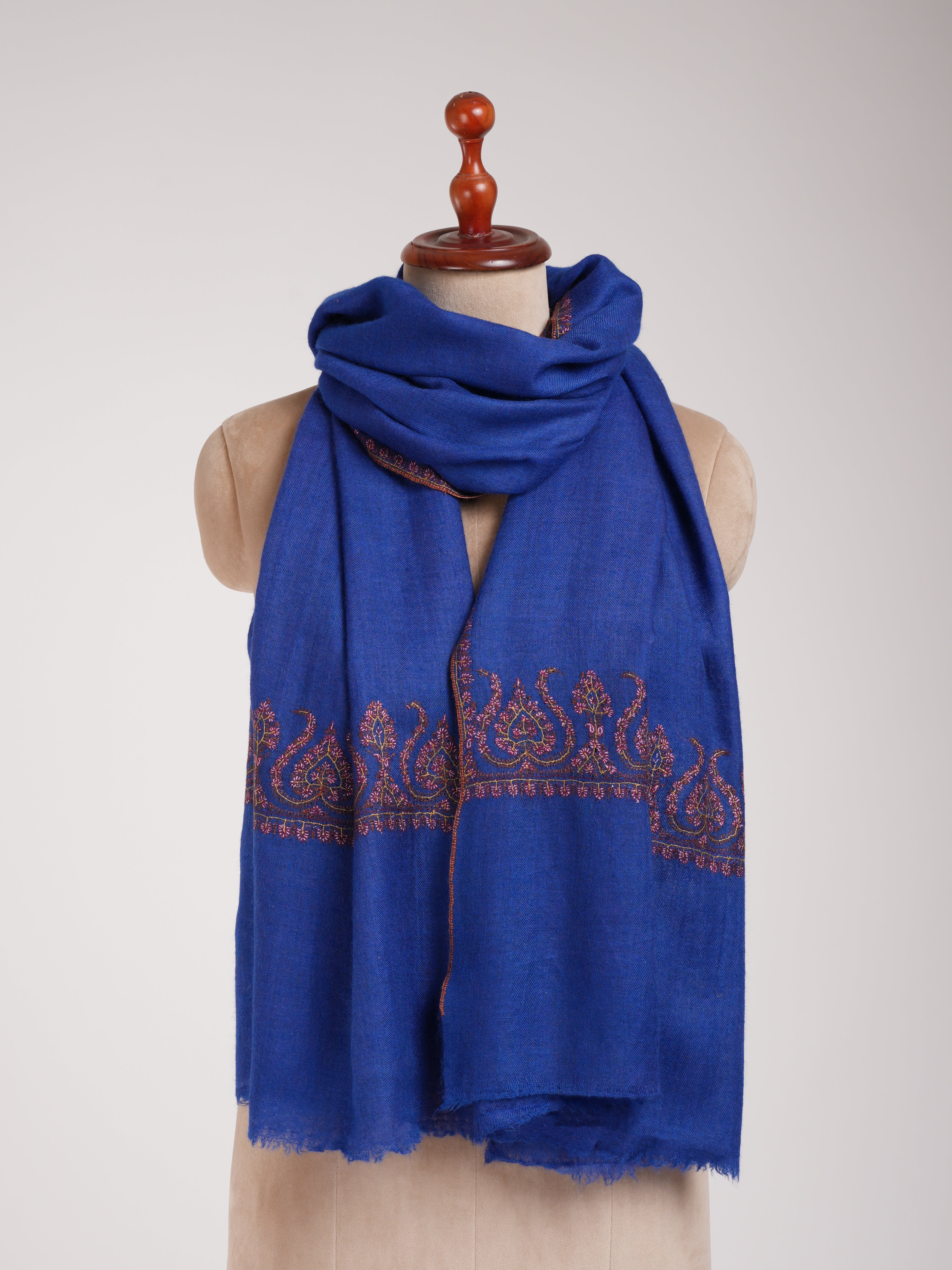 Palla Embroidered Electric Blue Pure Cashmere