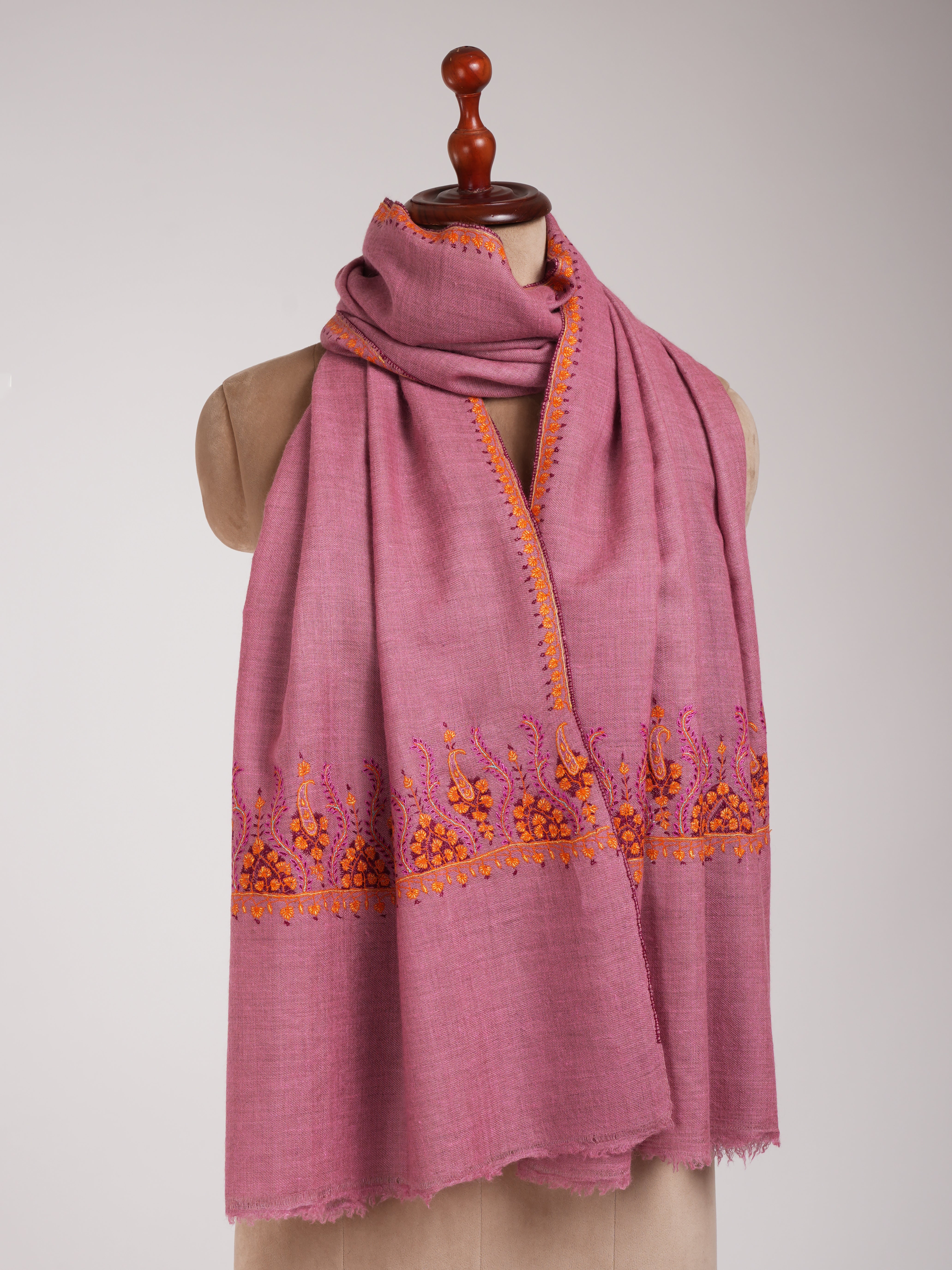 Palla Embroidered Lightweight Cashmere Scarf