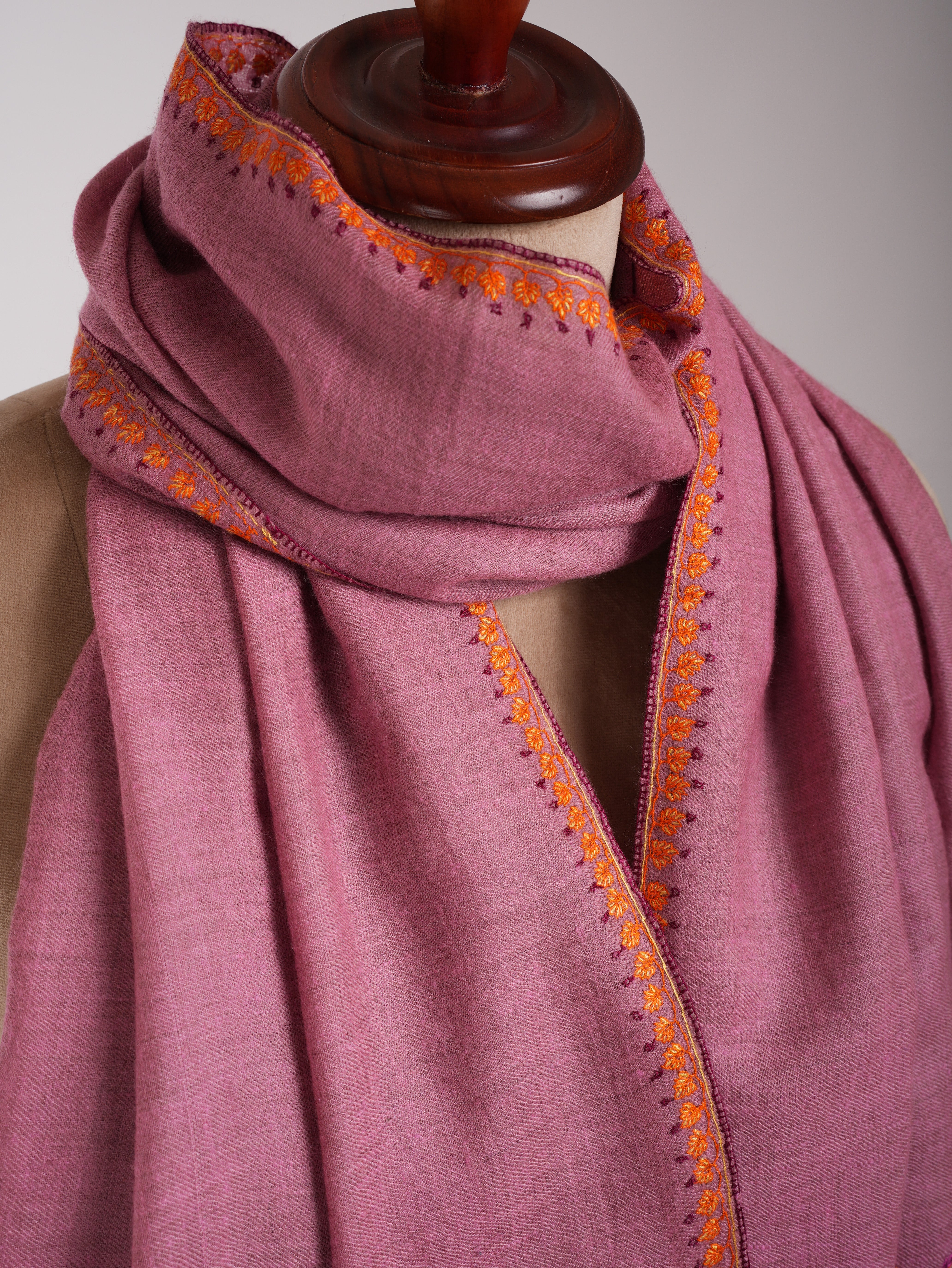 Palla Embroidered Lightweight Cashmere Scarf