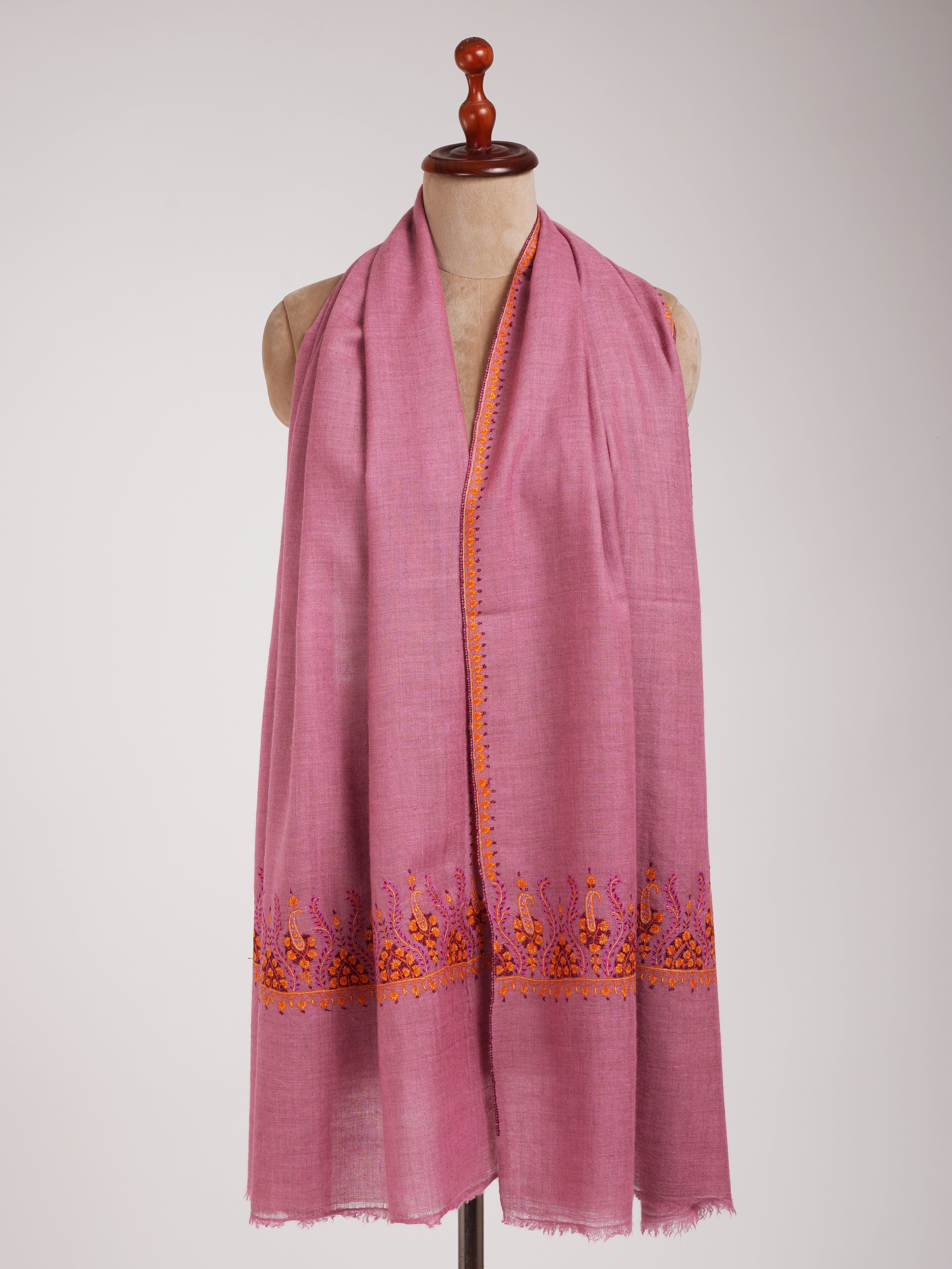 Palla Embroidered Lightweight Cashmere Scarf