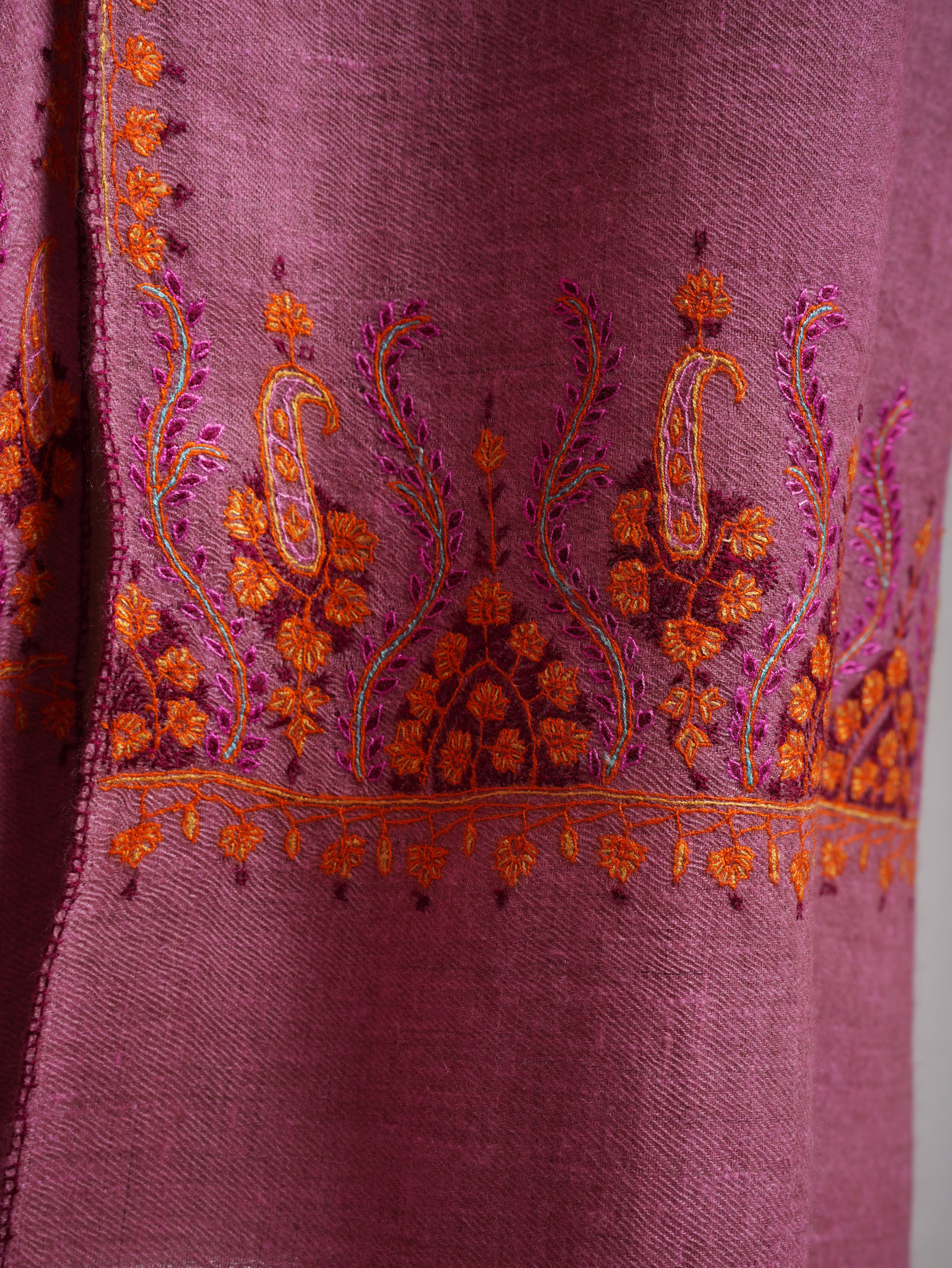 Palla Embroidered Lightweight Cashmere Scarf