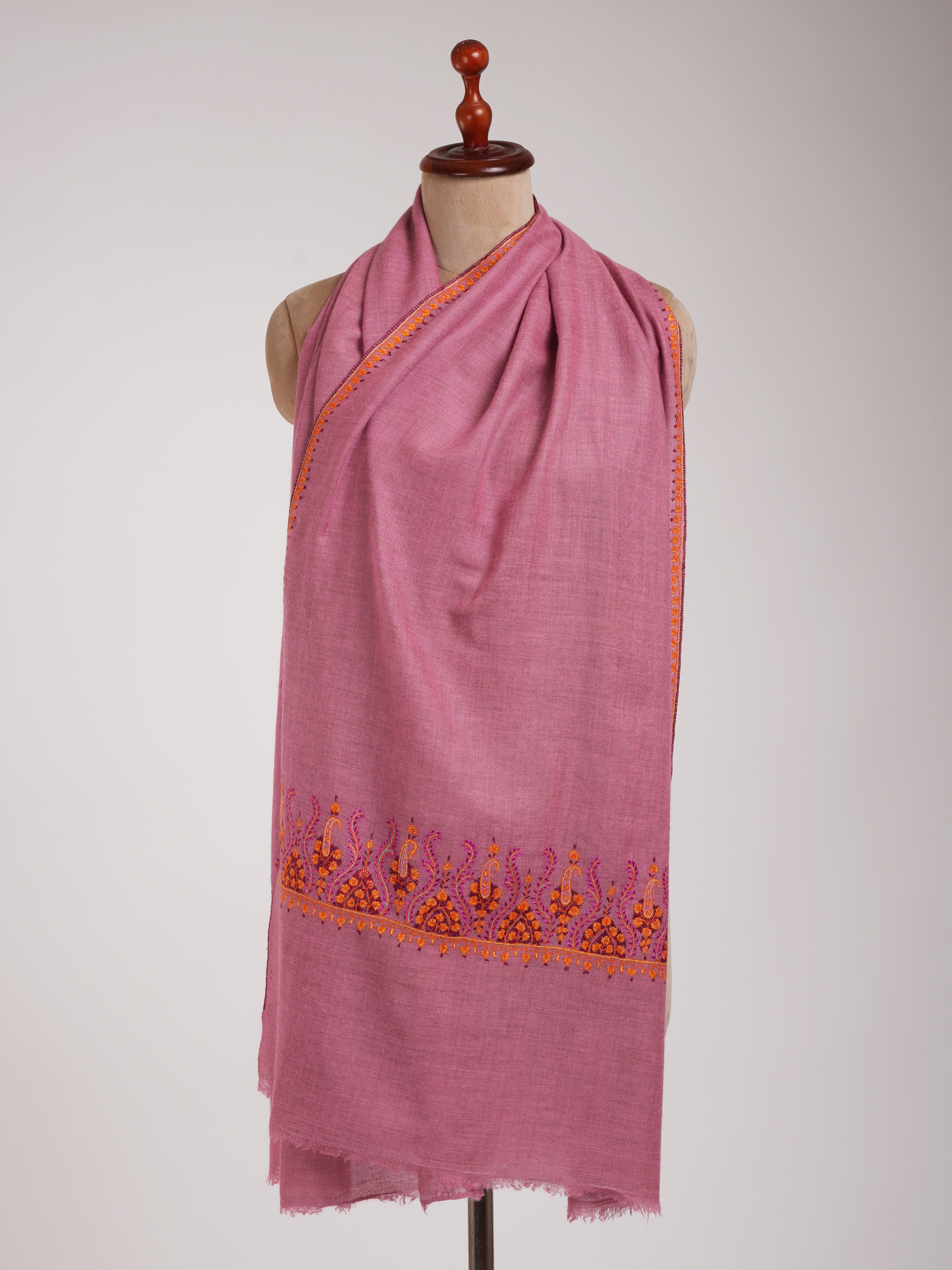 Palla Embroidered Lightweight Cashmere Scarf