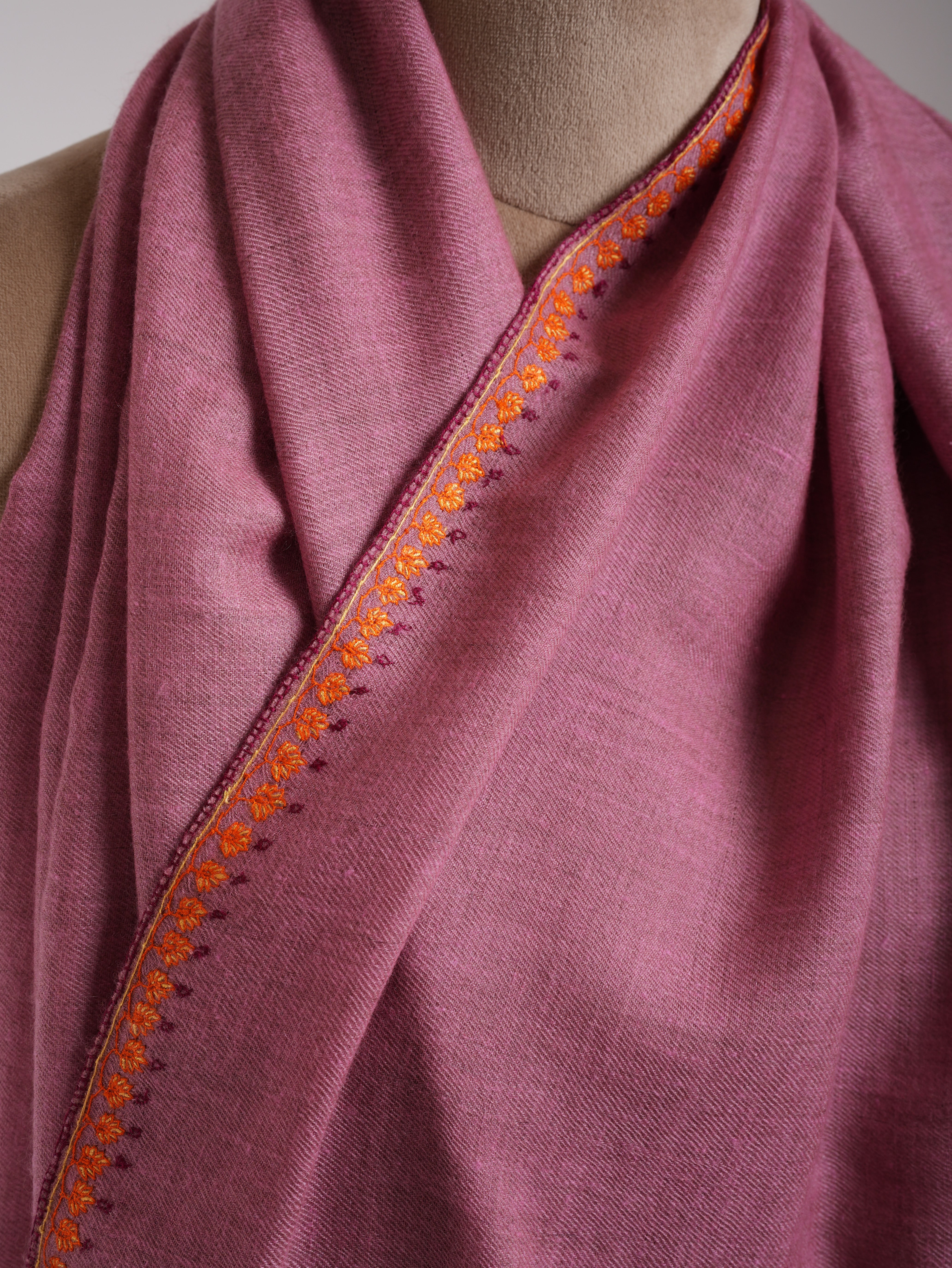 Palla Embroidered Lightweight Cashmere Scarf