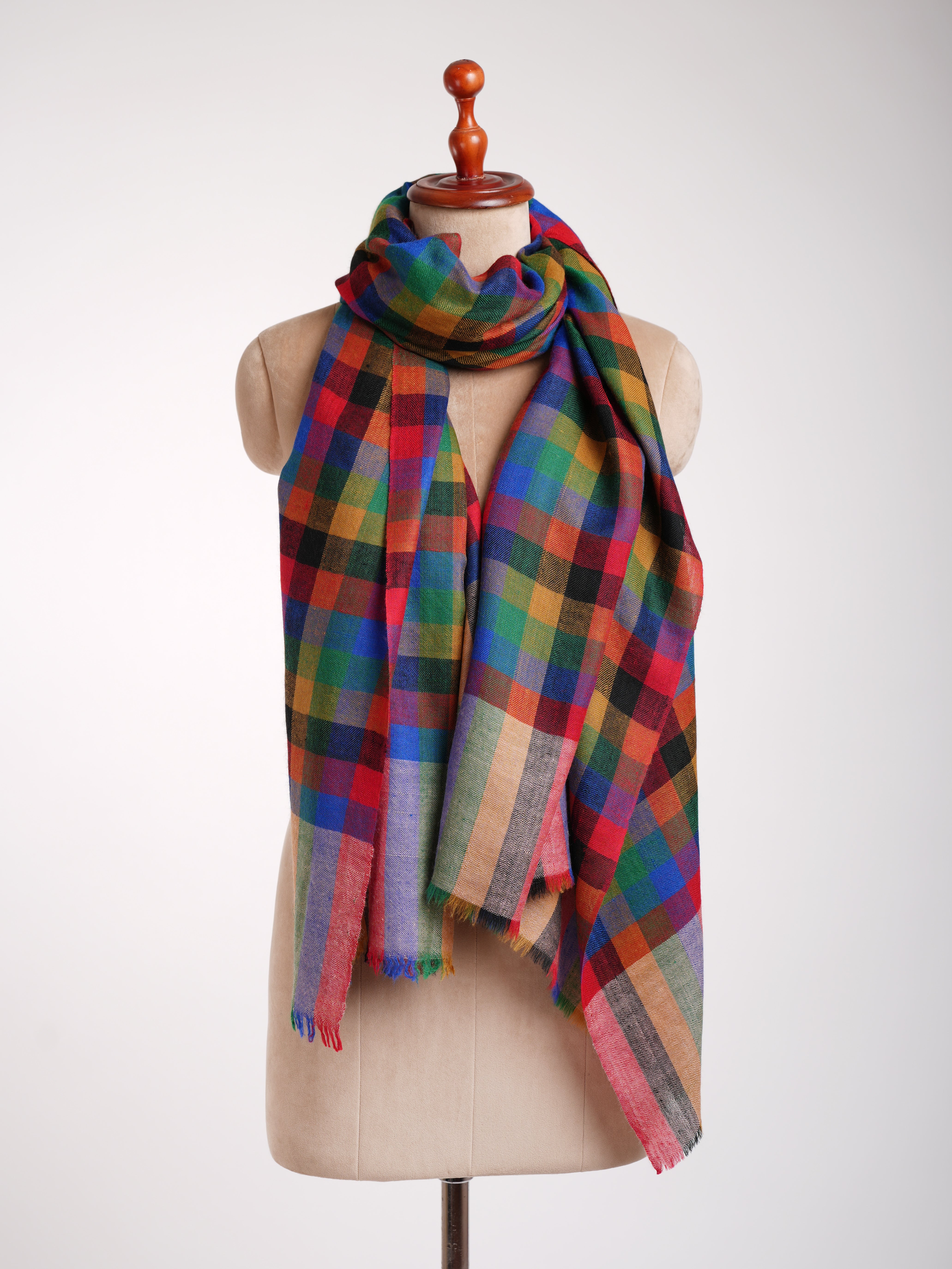 Châle Pashmina multicolore contemporain