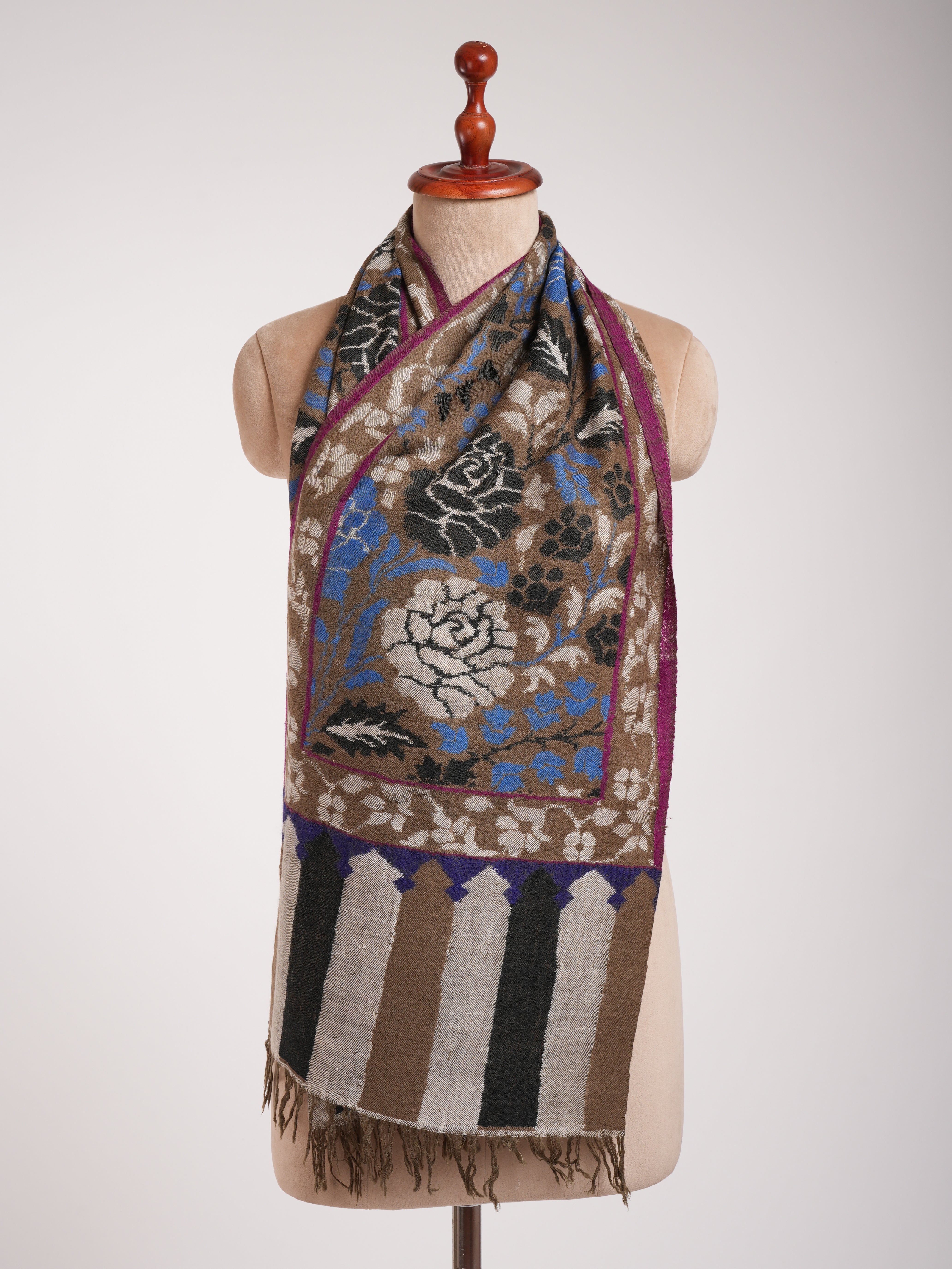 Handwoven Kani Pashmina Neck Scarf