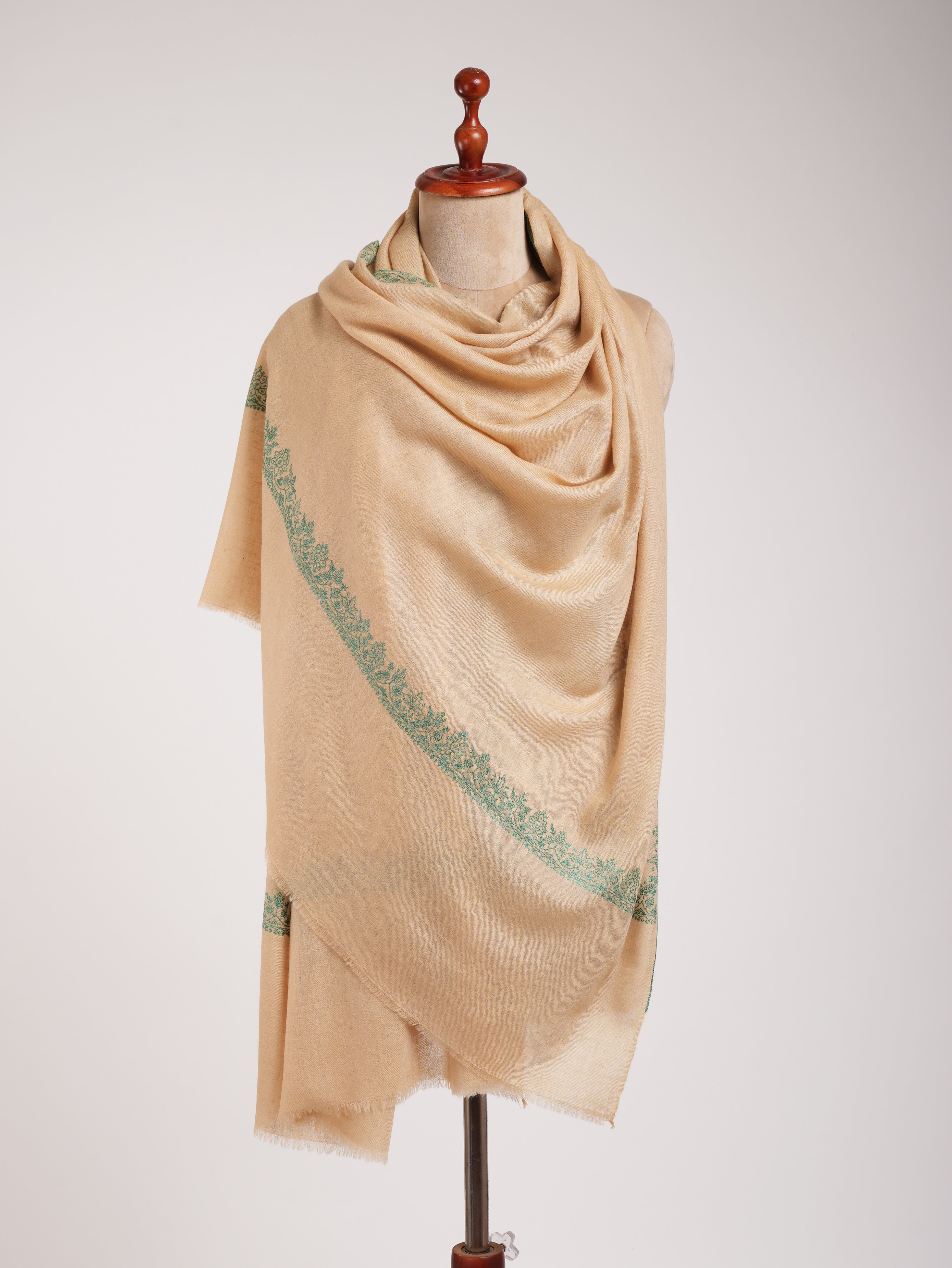 Beautiful Hand Embroidered Indian Pashmina Shawl