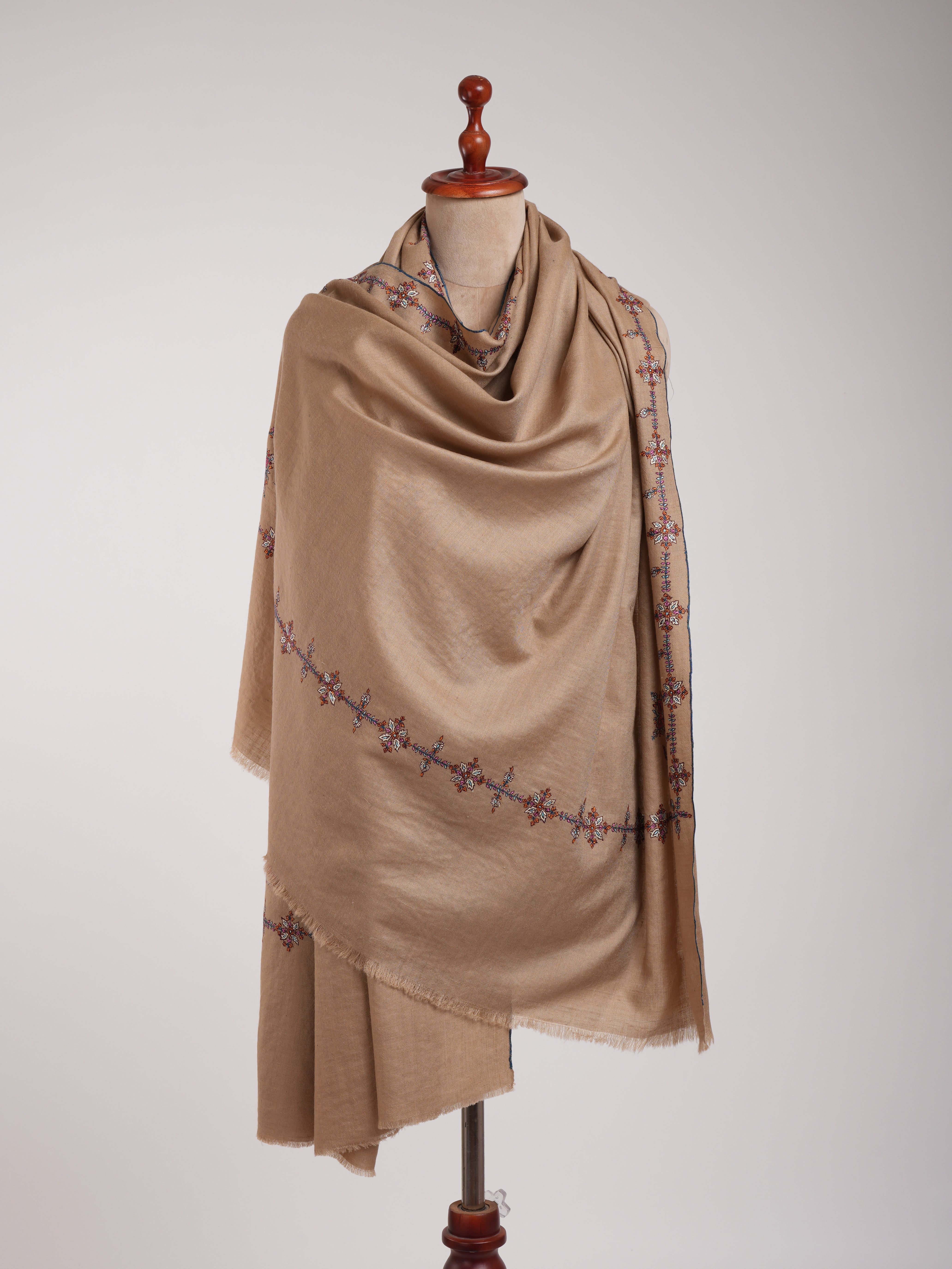 Hashia Koon Motif Hand Embroidered Pashmina Shawl