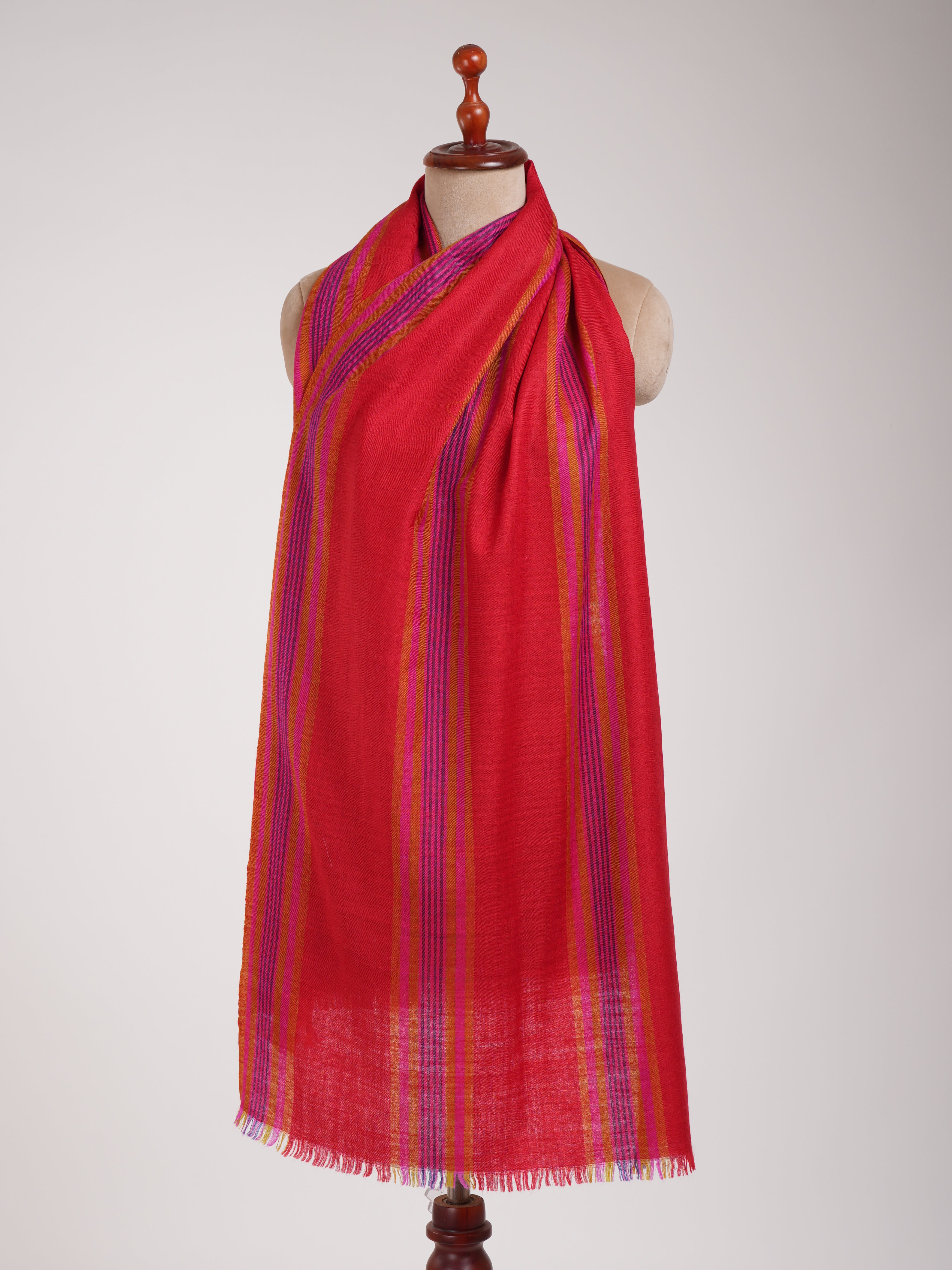 Red Contemporary Featherlight Cashmere Scarf