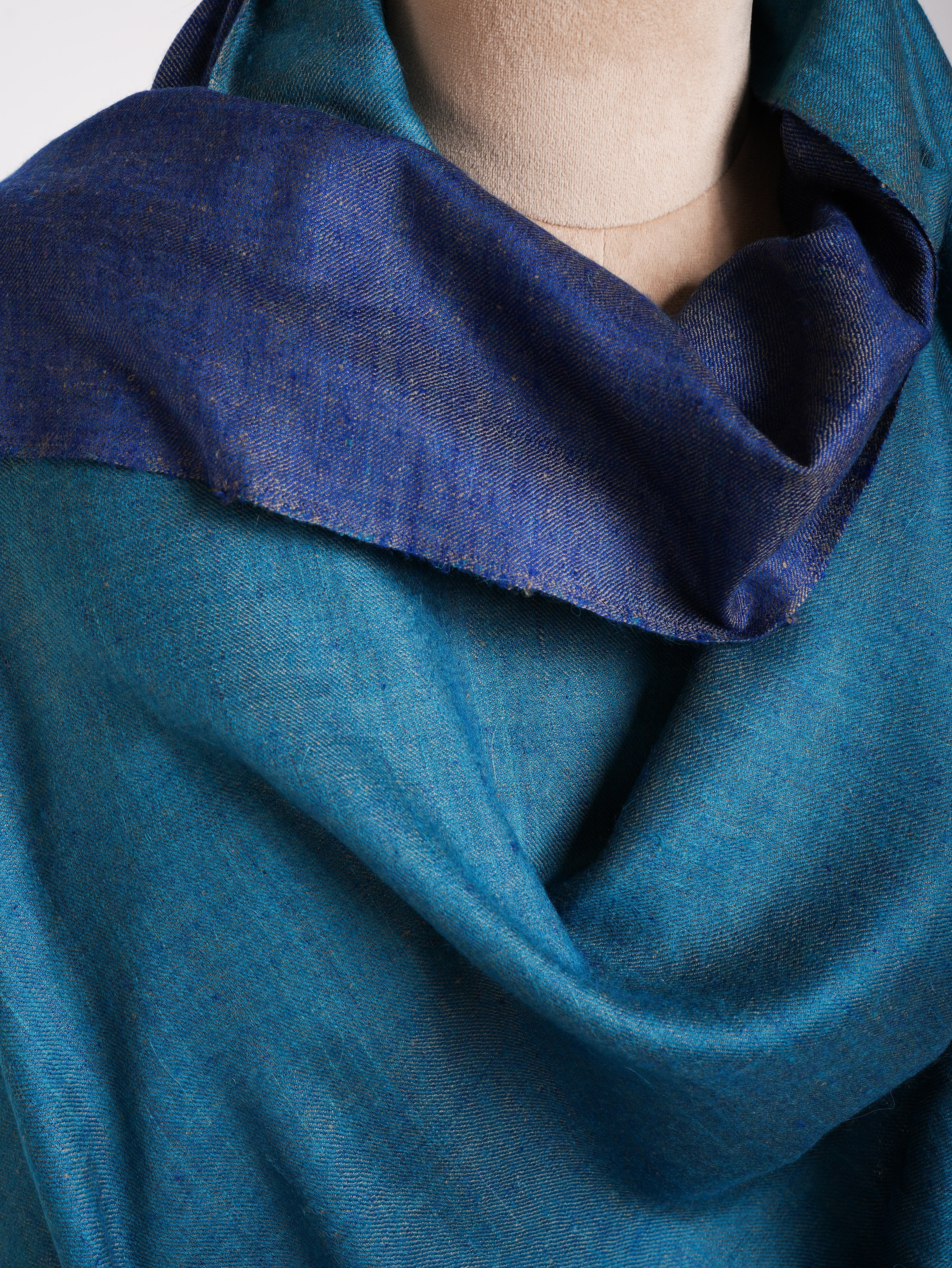 Shades Of Blue Pure Pashmina Silky Soft Pashmina Shawl