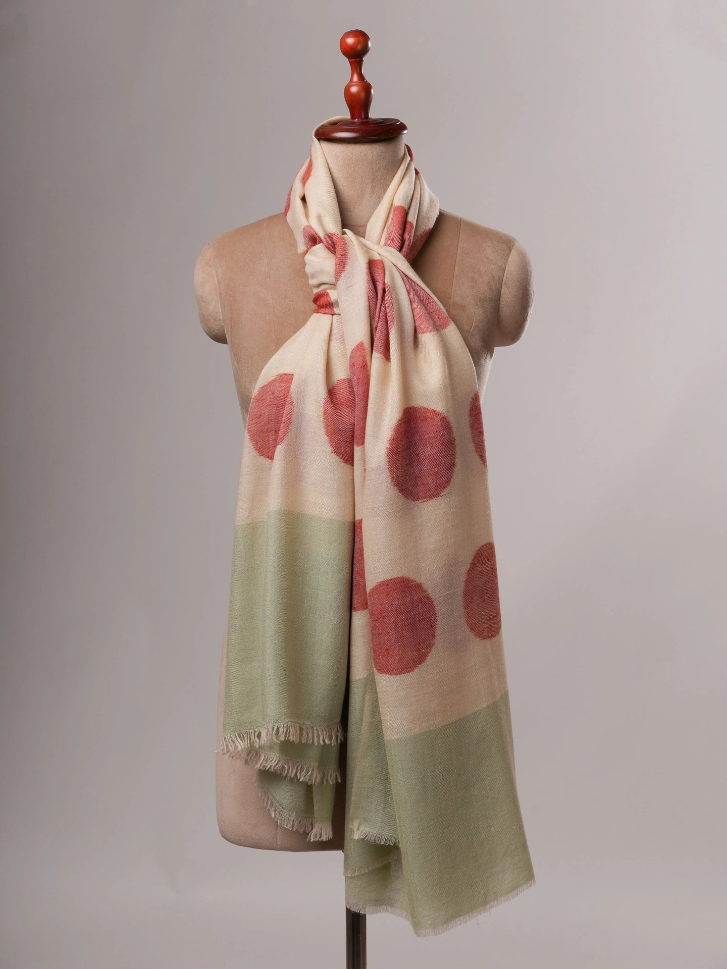 Handwoven Pashmina Shawl with Circular Ikat Weaving Shahkaar