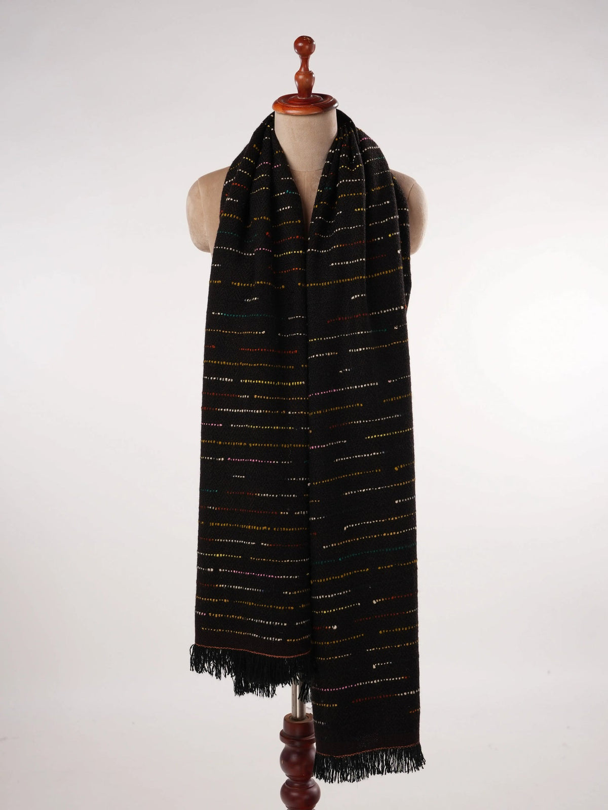 Dark Blue Thick Handwoven Original Cashmere Scarf
