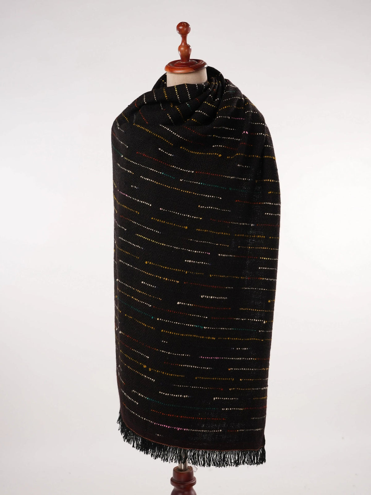 Dark Blue Thick Handwoven Original Cashmere Scarf