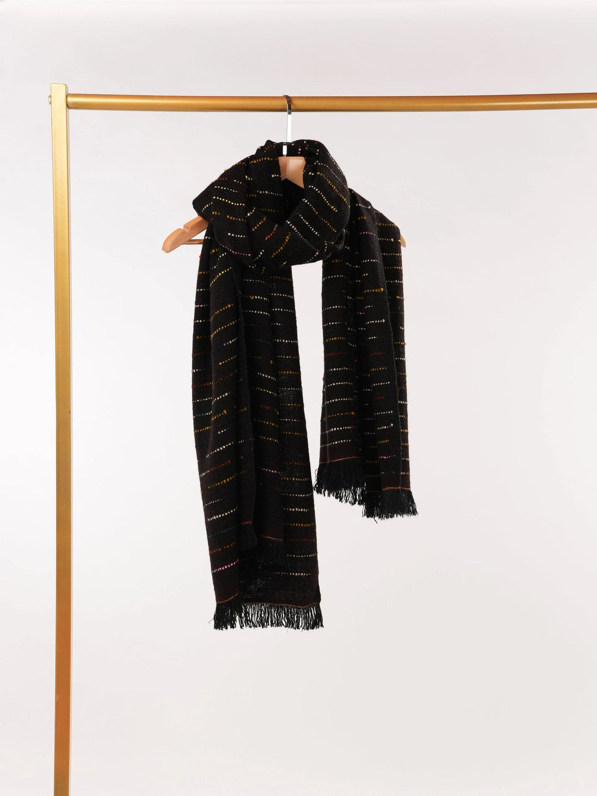 Dark Blue Thick Handwoven Original Cashmere Scarf