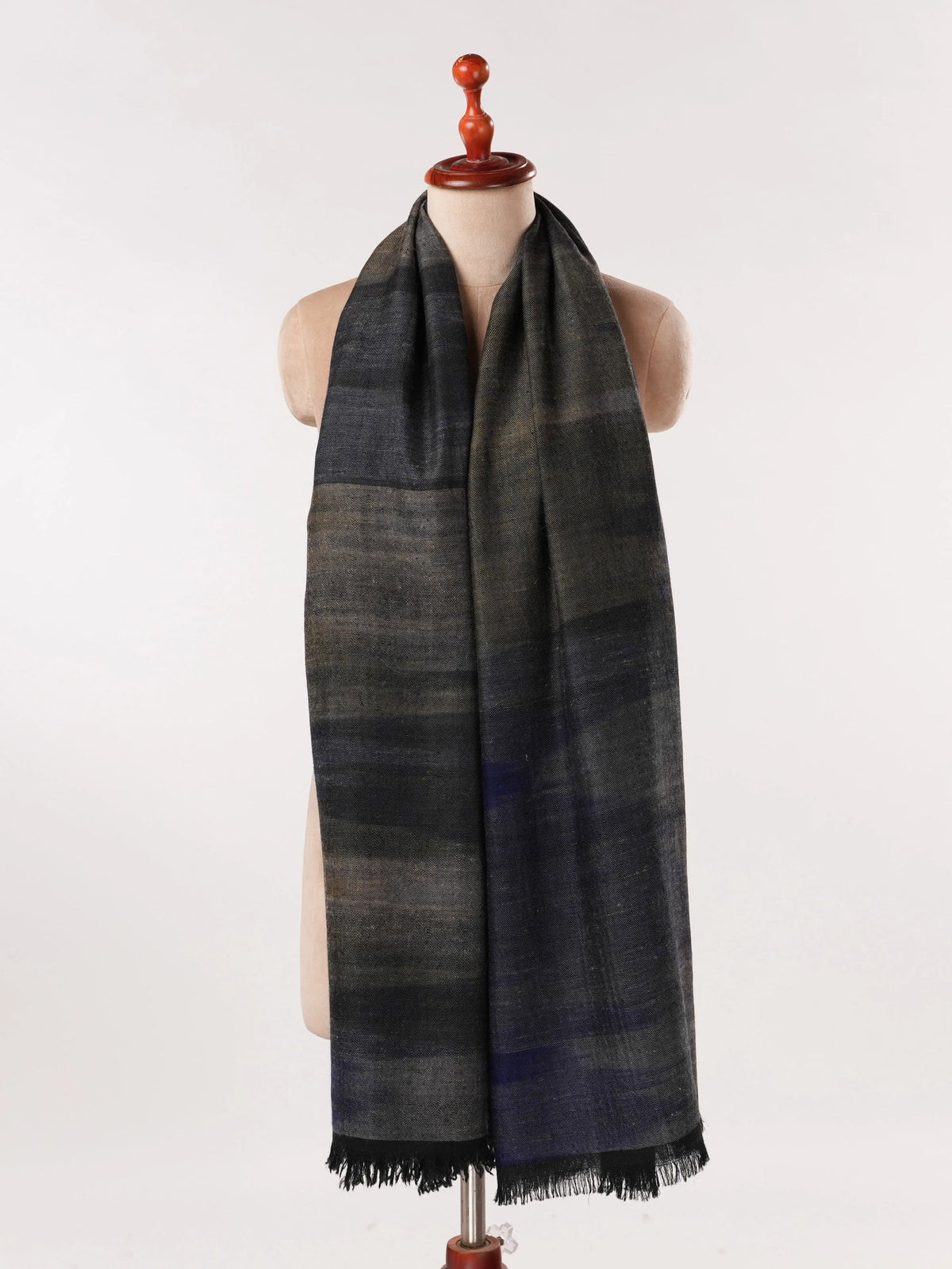 Handwoven Authentic Pashmina Shawl with Ikat Weave