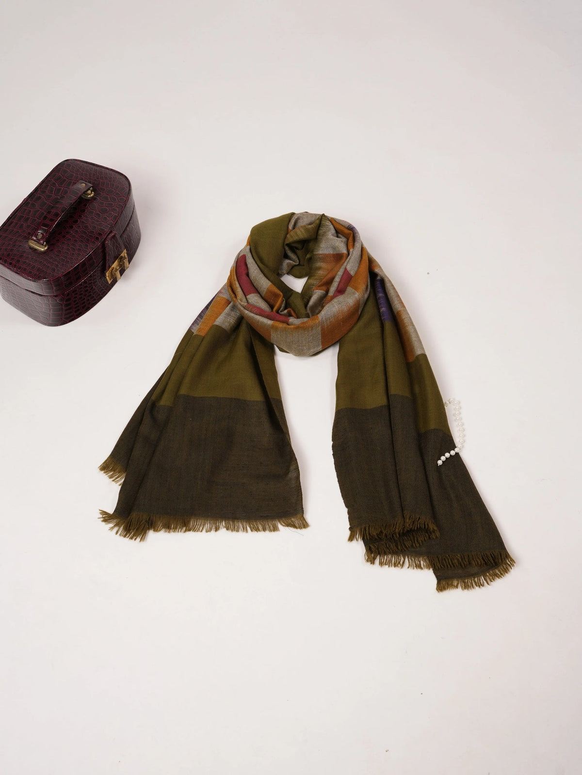 Ikat Handwoven Soft Pashmina Shawl