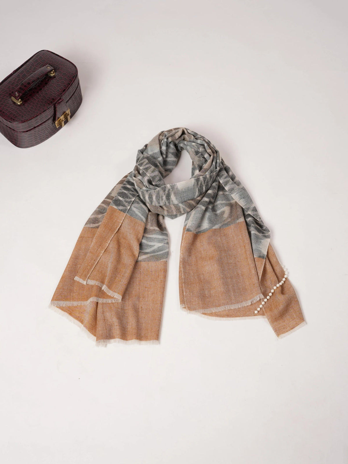 Handwoven Ikat Soft Pashmina Shawl