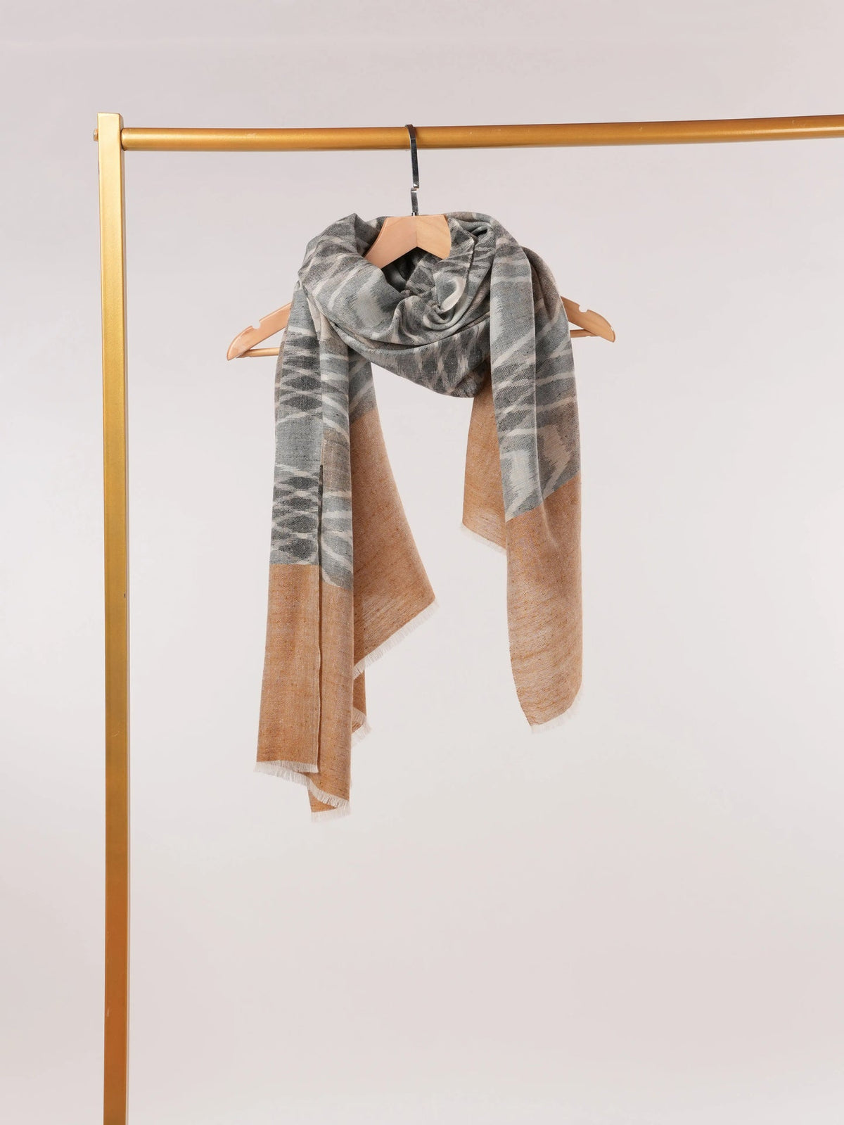 Handwoven Ikat Soft Pashmina Shawl