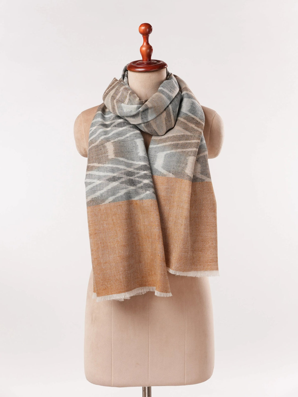 Handwoven Ikat Soft Pashmina Shawl