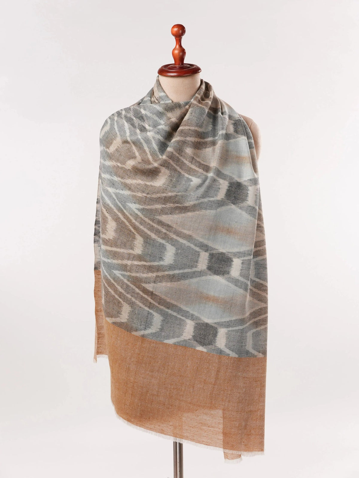 Handwoven Ikat Soft Pashmina Shawl