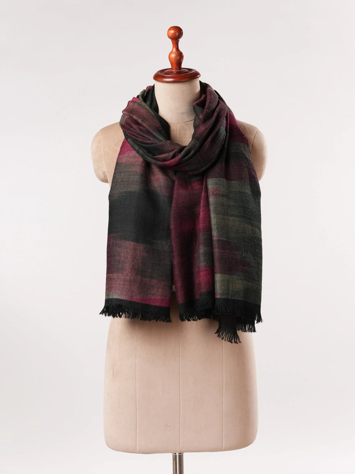 Authentic Pashmina Shawl with Handwoven Ikat