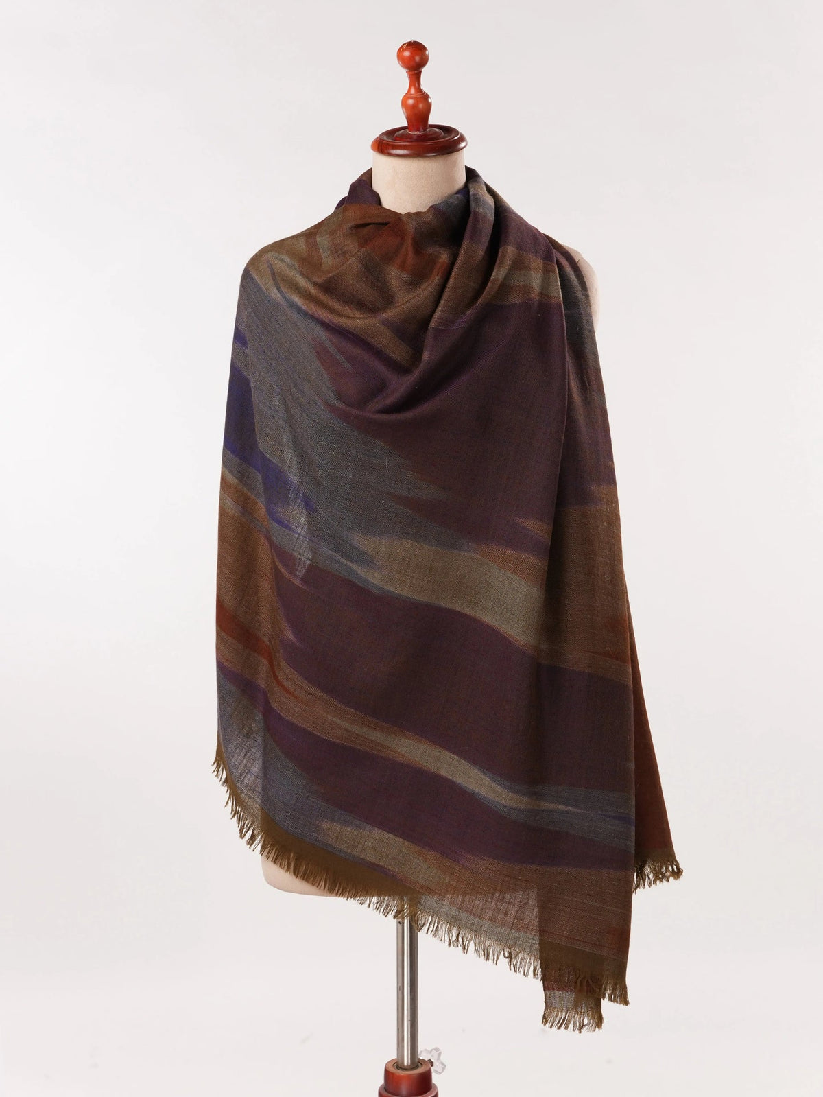 Ikat Handwoven Soft Pure Pashmina Shawl