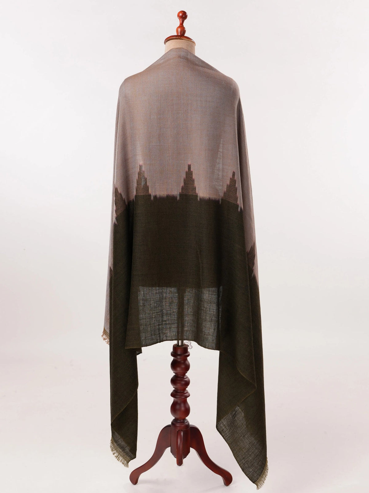 Handwoven Classic Pashmina Shawl with Ikat Weaving